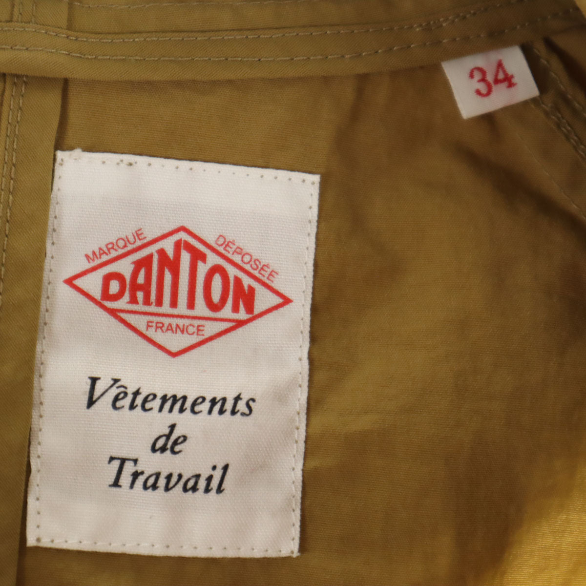Danton ダントン ナイロン フード コート 34 キャメル レディース
