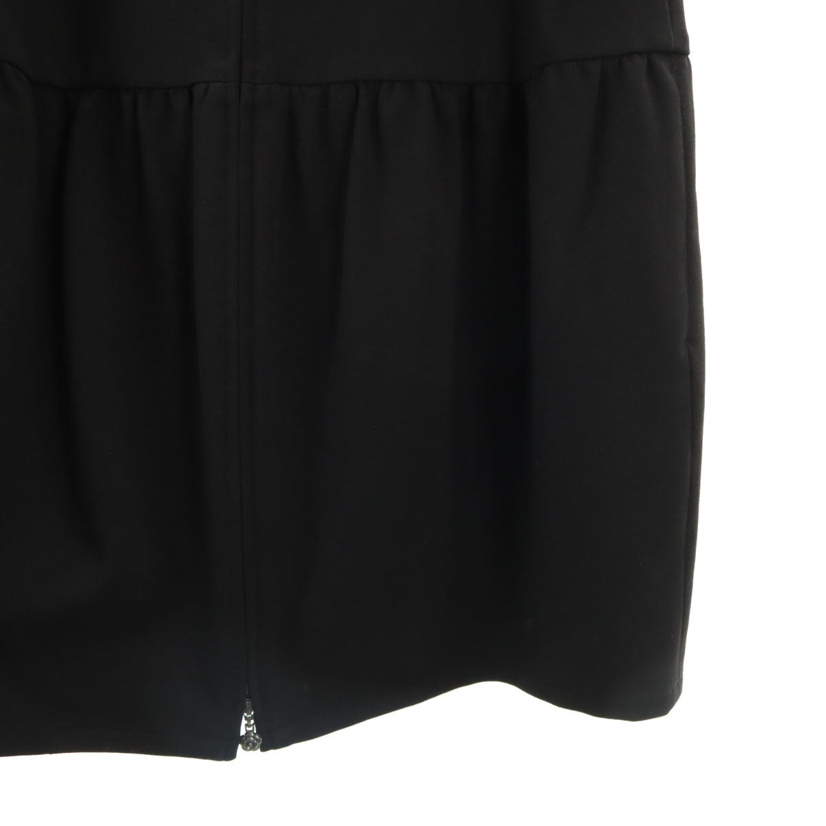 未使用 Rene basic ルネベーシック 日本製 長袖 膝丈ワンピース 36 ブラック レディース