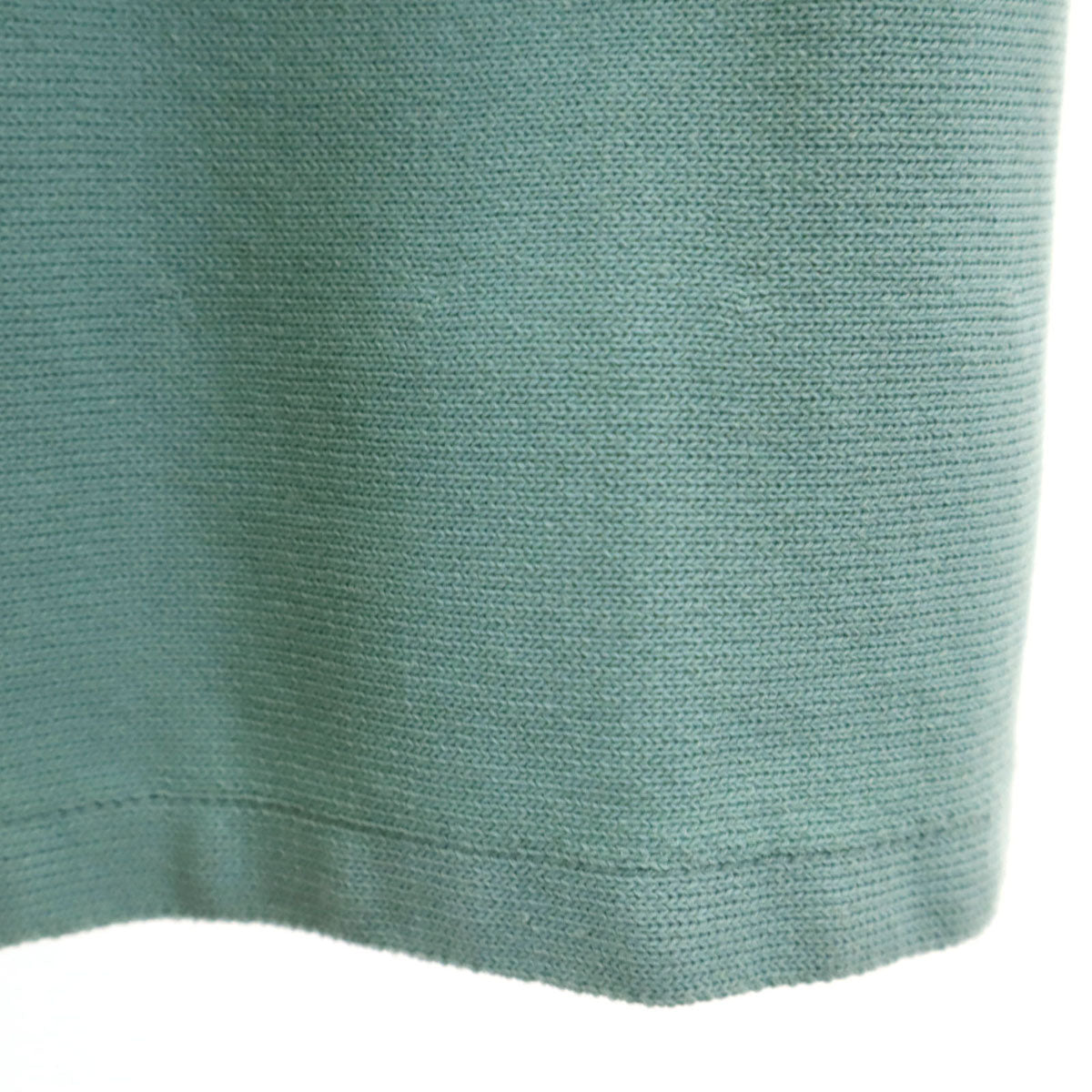 FOXEY フォクシー 日本製 ノースリーブ Vネック サイドリボン ニット 膝丈ワンピース 38 ミントグリーン レディース