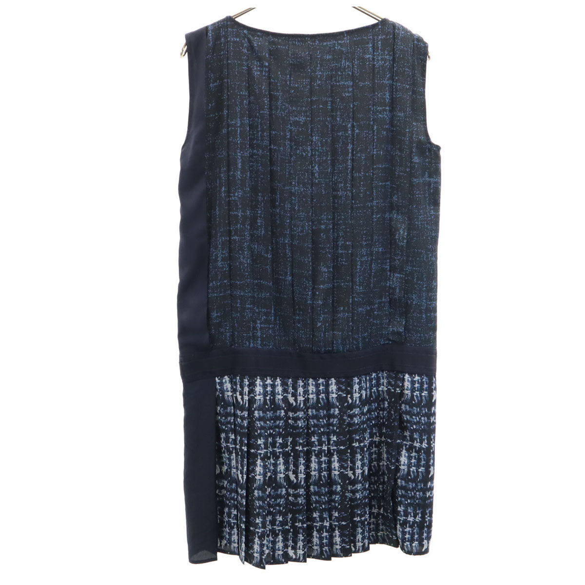 MAX&CO マックスアンドコー ノースリーブ プリーツ ワンピース 38 ネイビー レディース