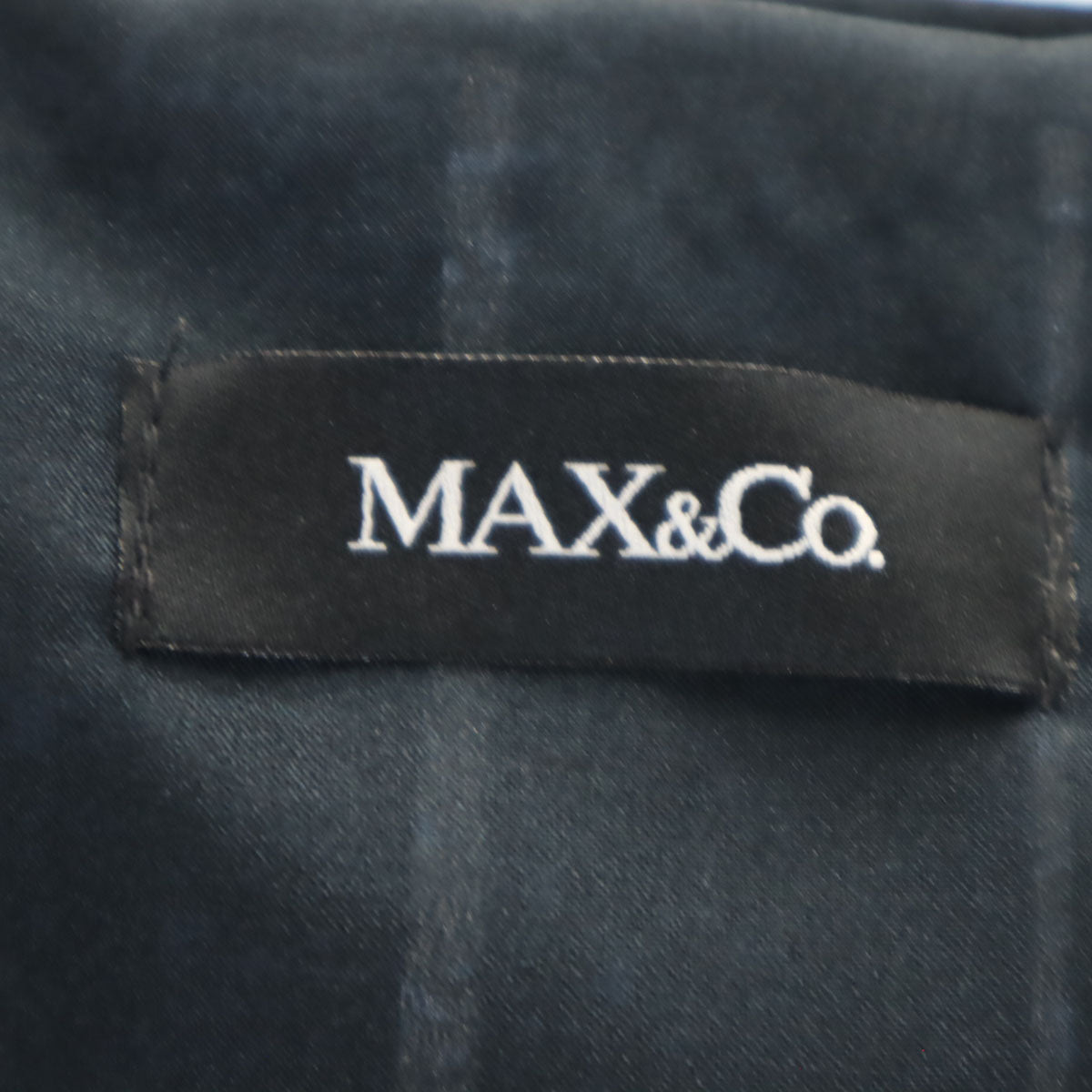 MAX&CO マックスアンドコー ノースリーブ プリーツ ワンピース 38 ネイビー レディース