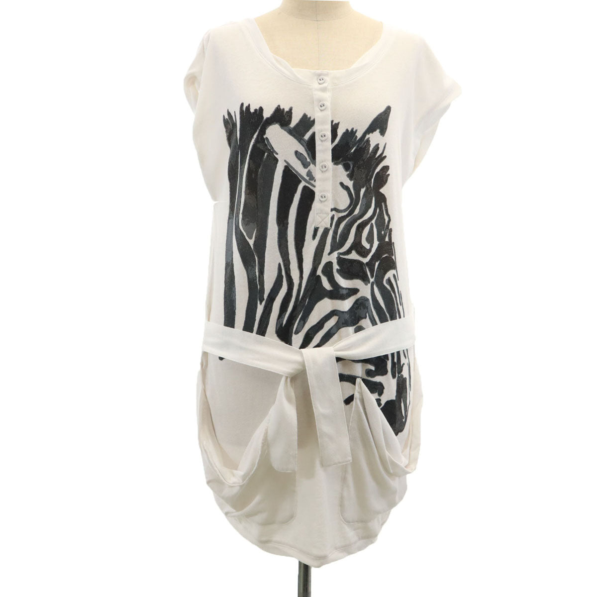 adidas アディダス Stella McCartney ステラマッカートニー コラボ 半袖 ミニワンピース XS 白 フレンチスリーブ レディース