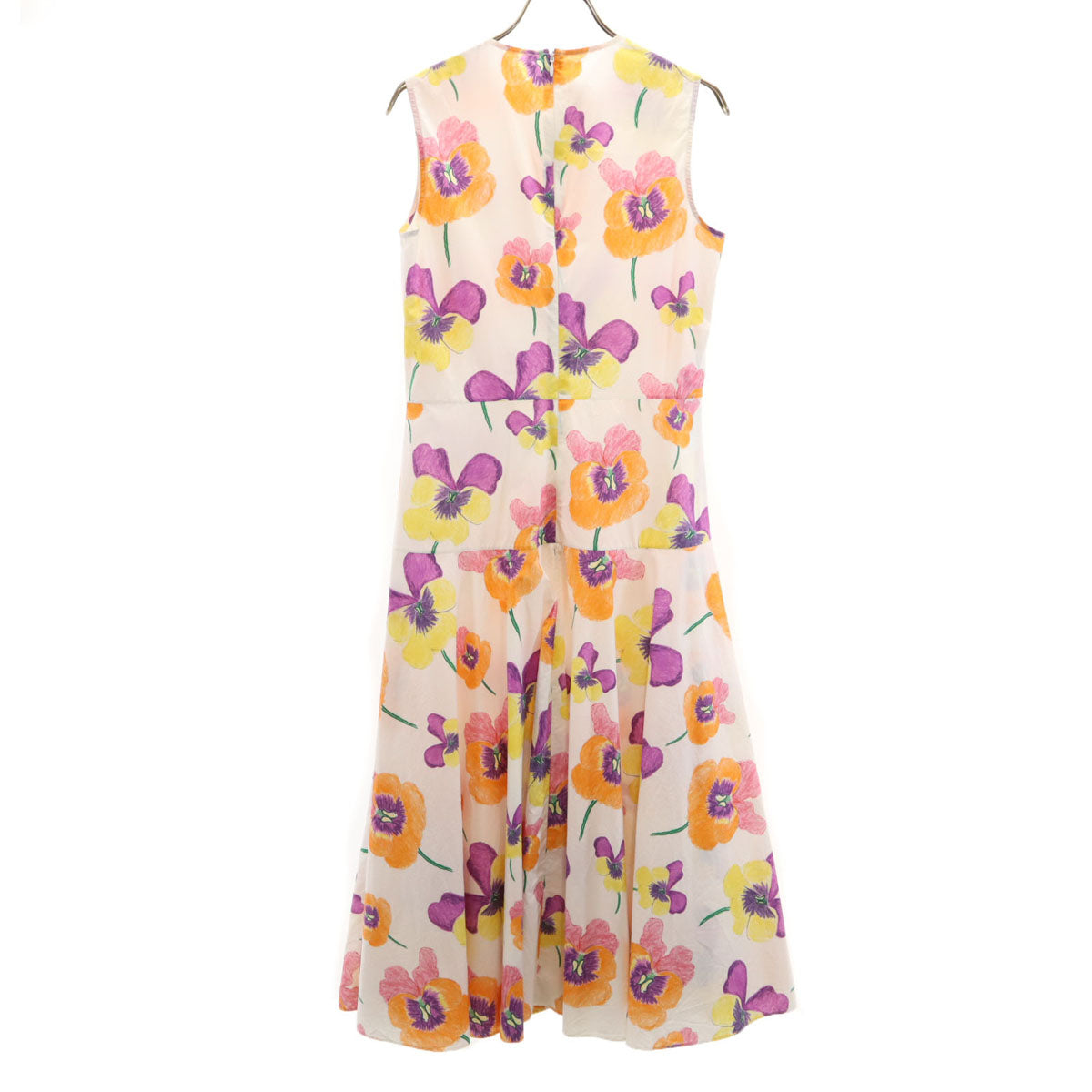 MARNI マルニ イタリア製 花柄 ノースリーブ ワンピース 38 ホワイト レディース