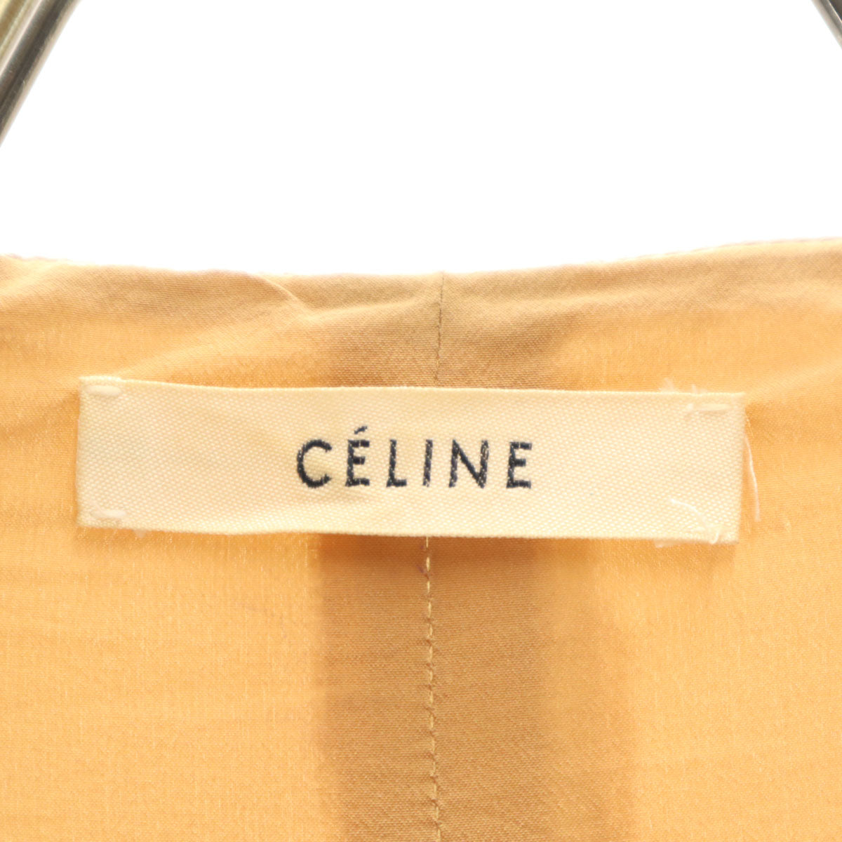 CELINE セリーヌ フランス製 カシクール ロング ベスト 38 アイボリー レディース