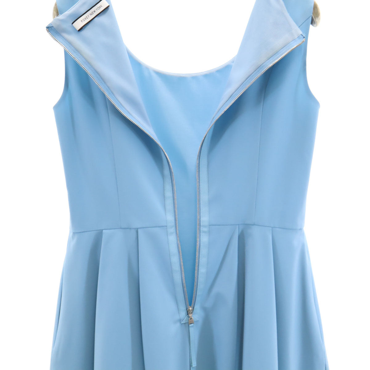 FOXEY NEW YORK フォクシーニューヨーク 日本製 ノースリーブ ワンピース 40 水色 レディース