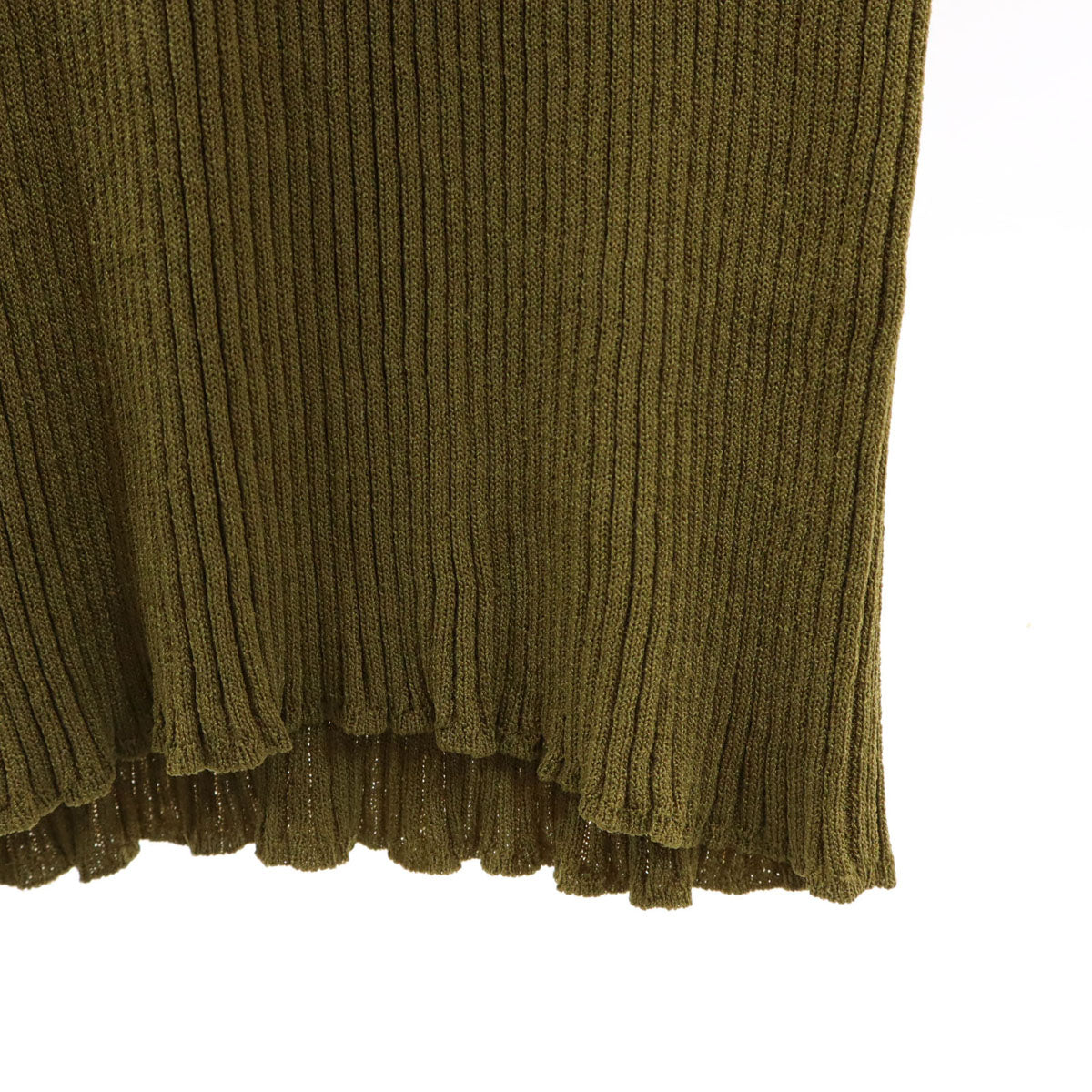 Ron Herman ロンハーマン 半袖 ニット ロングワンピース XS カーキ レディース