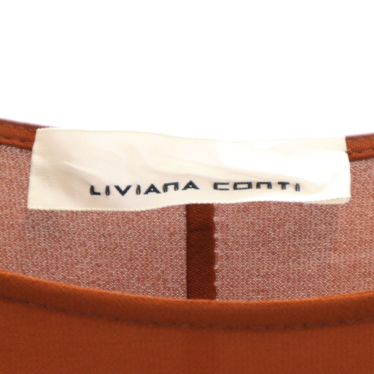 LIVIANA CONTI リビアナコンティ 半袖 ワンピース M テラコッタ レディース