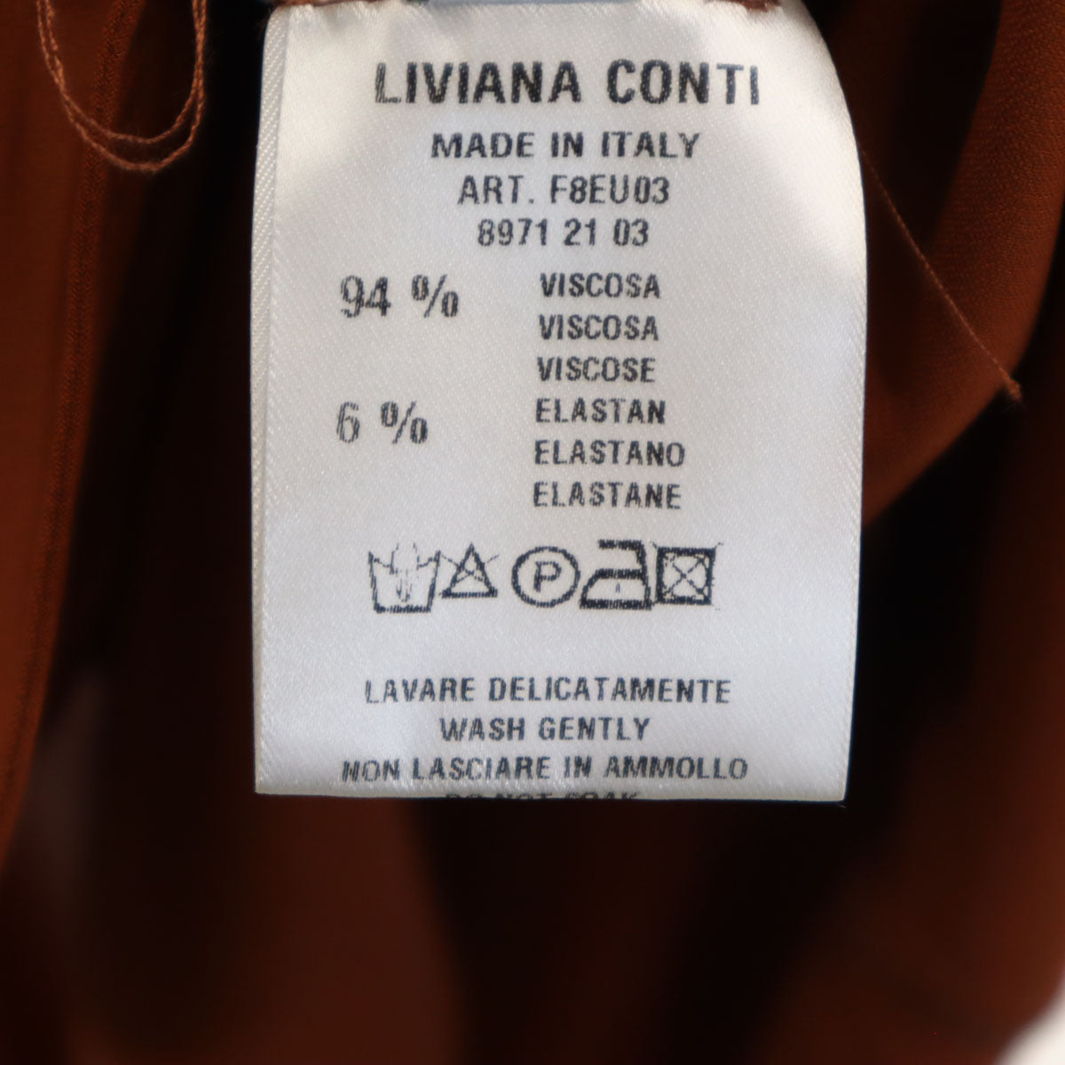 LIVIANA CONTI リビアナコンティ 半袖 ワンピース M テラコッタ レディース