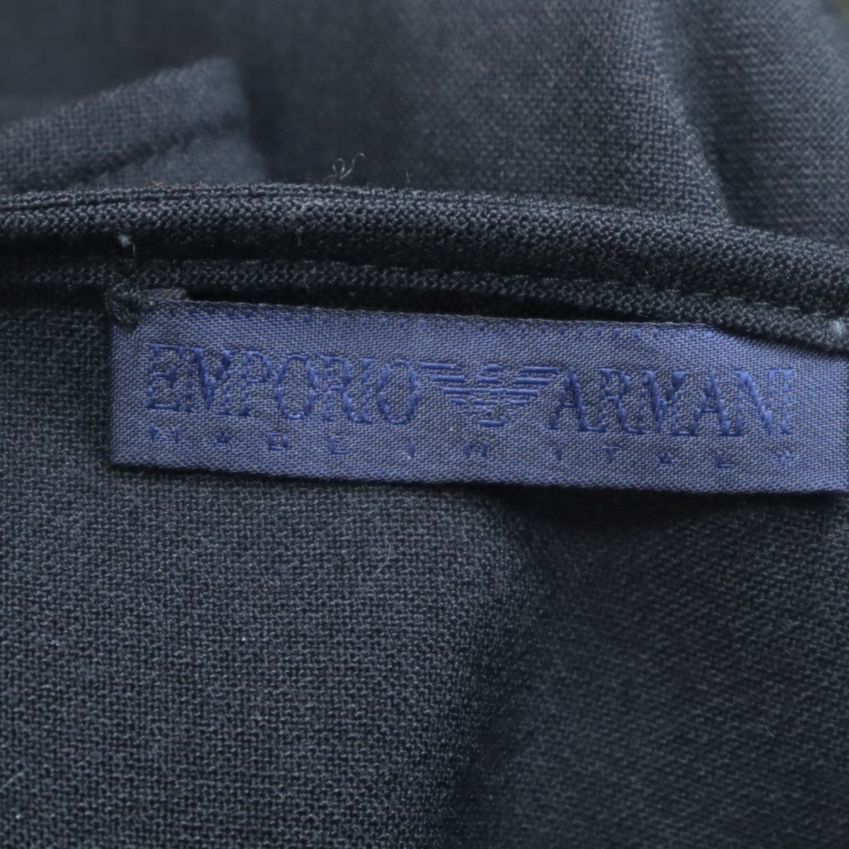 Emporio Armani エンポリオアルマーニ イタリア製 ウールブレンド ノースリーブ ワンピース 36 黒 レディース