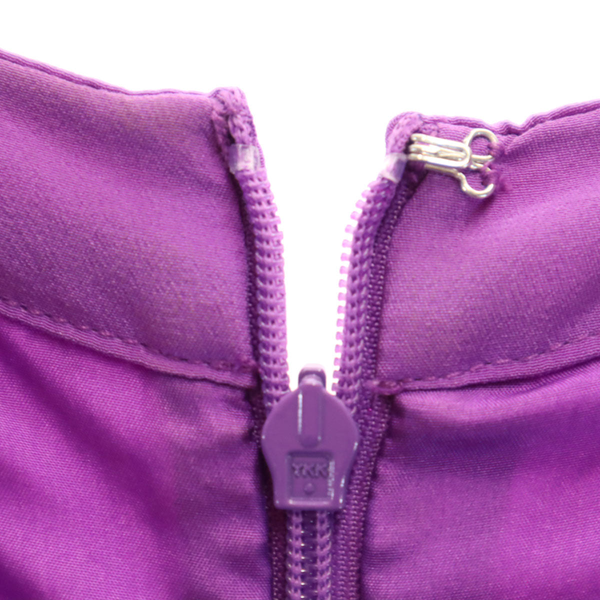 Kate Spade ケイトスペード シルク ツイード切替 ノースリーブ ワンピース 4 パープル 衣装カバー付き レディース