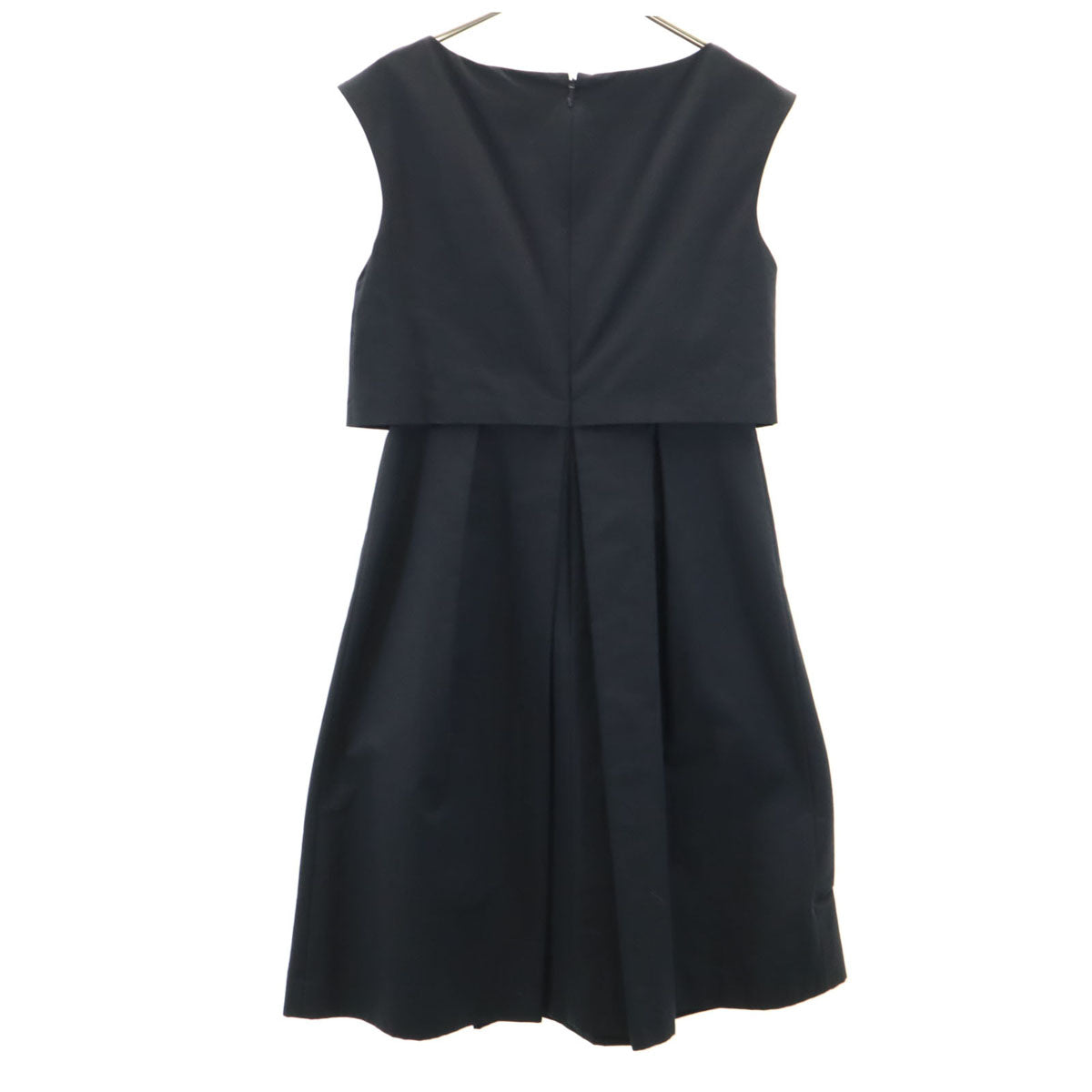 UNITED ARROWS ユナイテッドアローズ 日本製 ノースリーブ 膝丈ワンピース 36 ブラック レディース