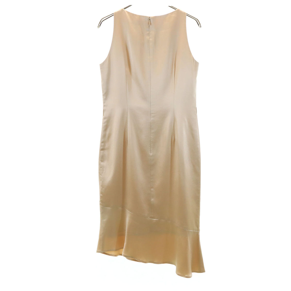 4℃ ヨンドシー 日本製 ノースリーブ ワンピース M ベージュ レディース