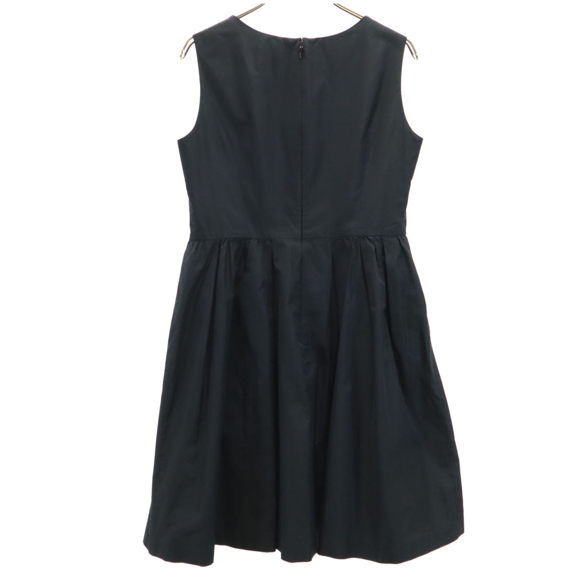 UNITED ARROWS ユナイテッドアローズ 日本製 ノースリーブ 膝丈ワンピース 40 ブラック レディース