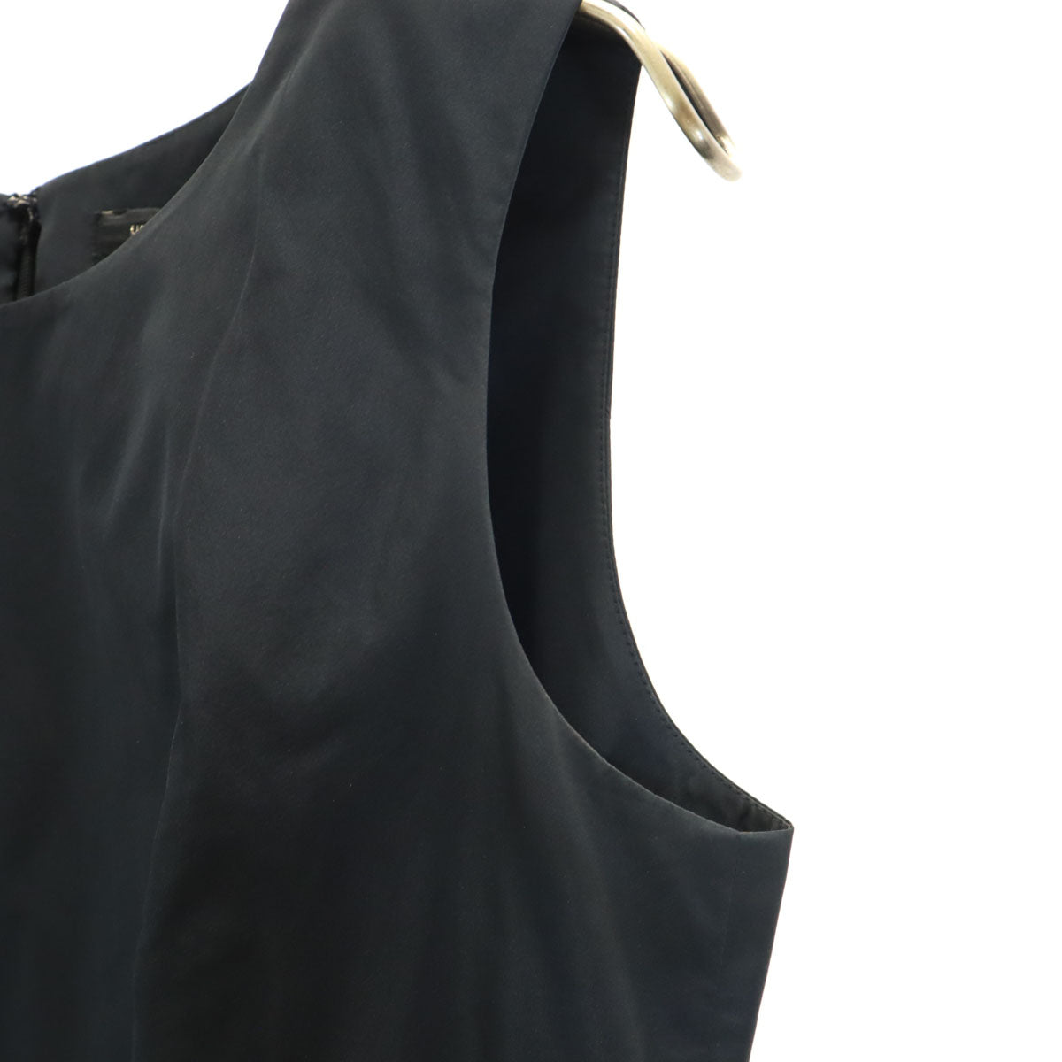 UNITED ARROWS ユナイテッドアローズ 日本製 ノースリーブ 膝丈ワンピース 40 ブラック レディース