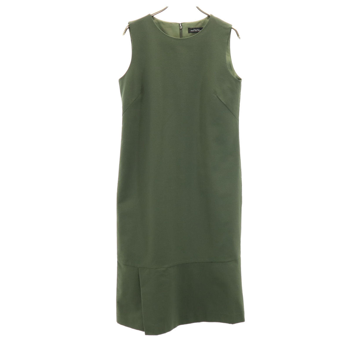 UNITED ARROWS green label relaxing ユナイテッドアローズグリーンレーベルリラクシング ノースリーブ シアサッカー ワンピース カーキ レディース