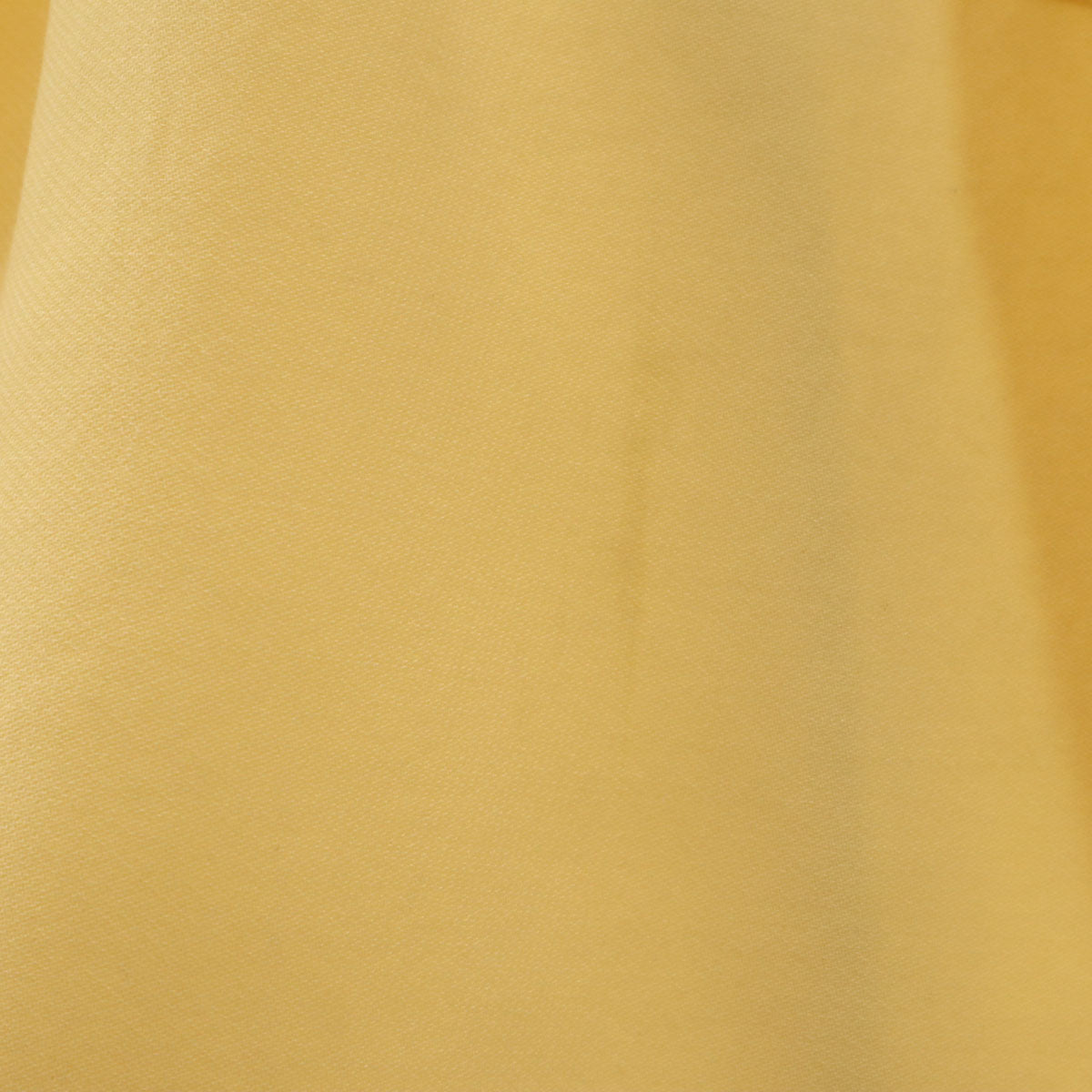 YOKO CHAN ヨーコチャン 日本製 フレンチスリーブ Vネック ミニワンピース 36 イエロー系 レディース