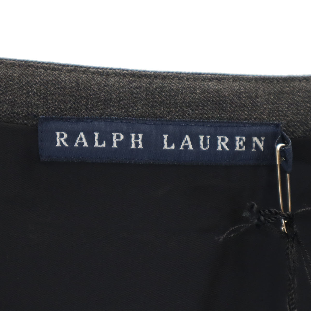 RALPH LAUREN ラルフローレン 未使用 ウールブレンド フレンチスリーブ ワンピース 11 グレー タグ付き レディース