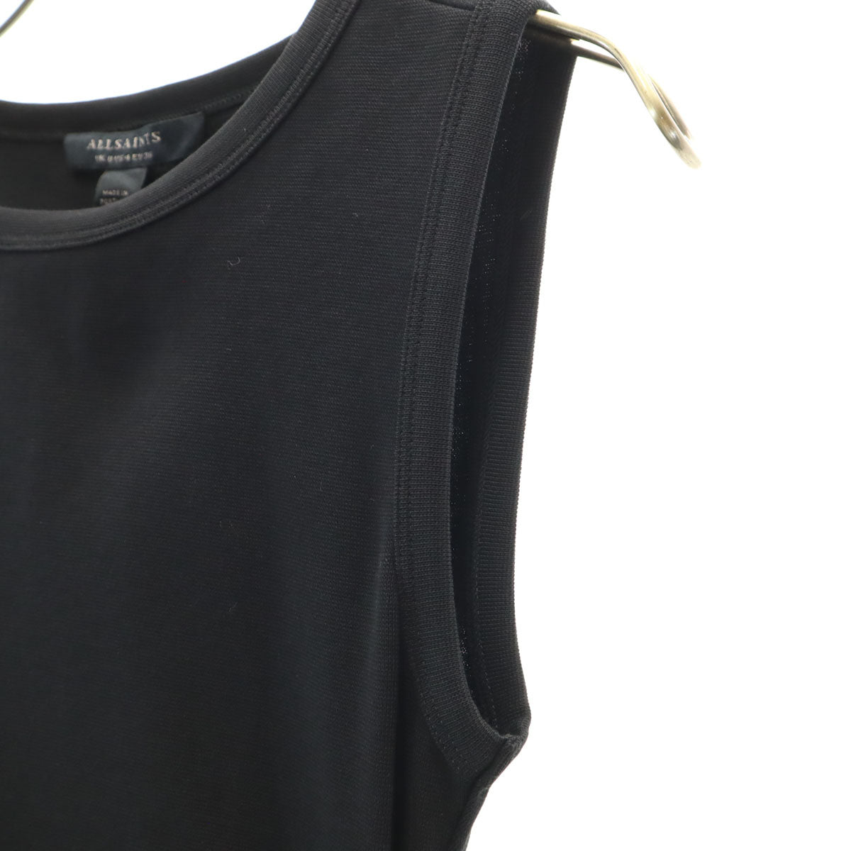 未使用 ALLSAINTS オールセインツ ノースリーブ ロングワンピース US4 黒 タグ付き レディース