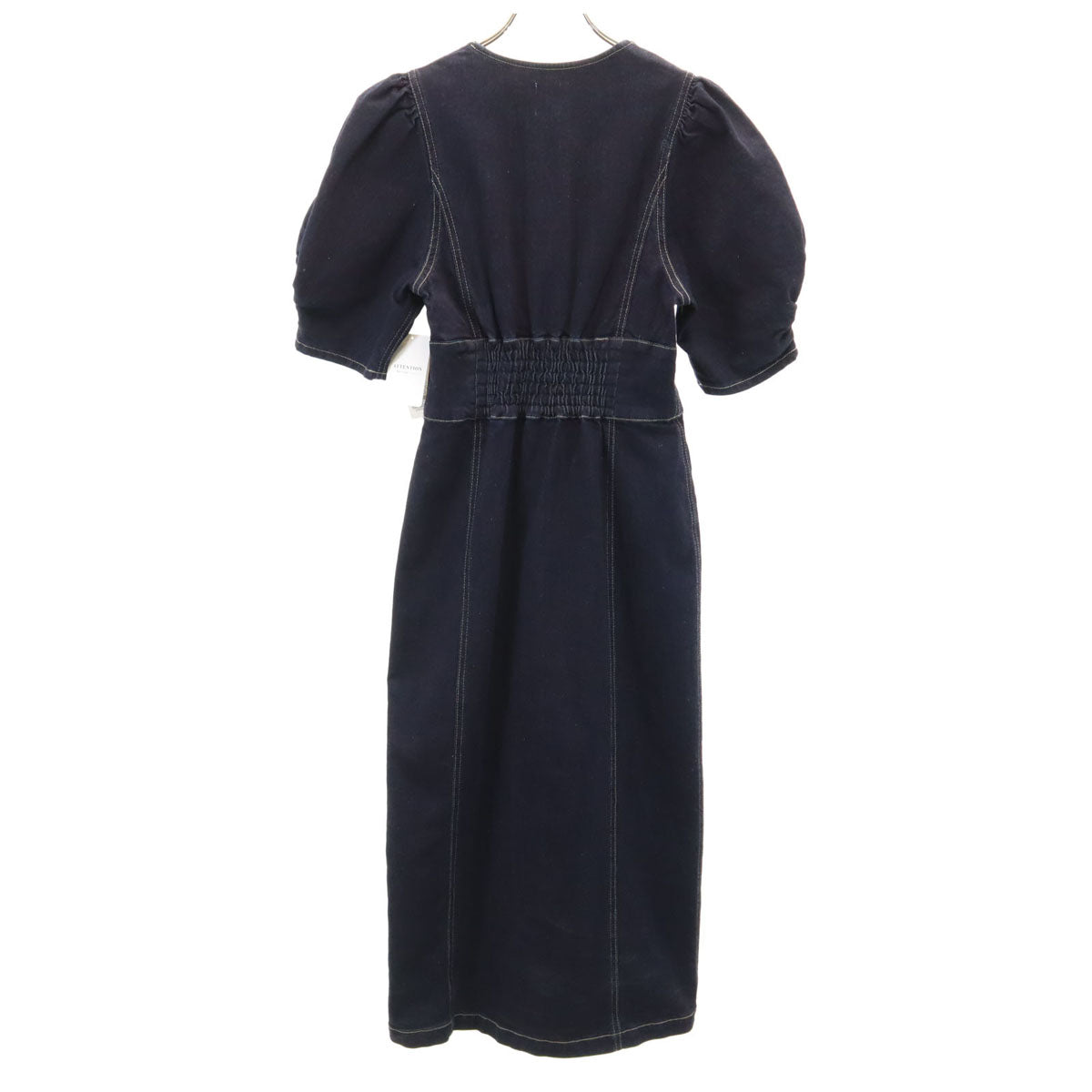 U by SPICK&SPAN ユーバイスピックアンドスパン 未使用 5分袖 デニム ワンピース 36 インディゴブルー レディース