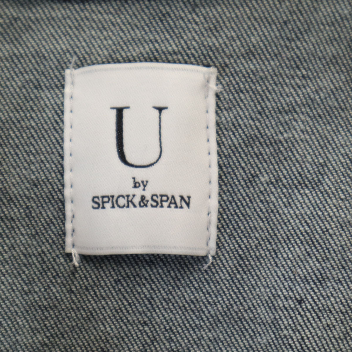 U by SPICK&SPAN ユーバイスピックアンドスパン 未使用 5分袖 デニム ワンピース 36 インディゴブルー レディース