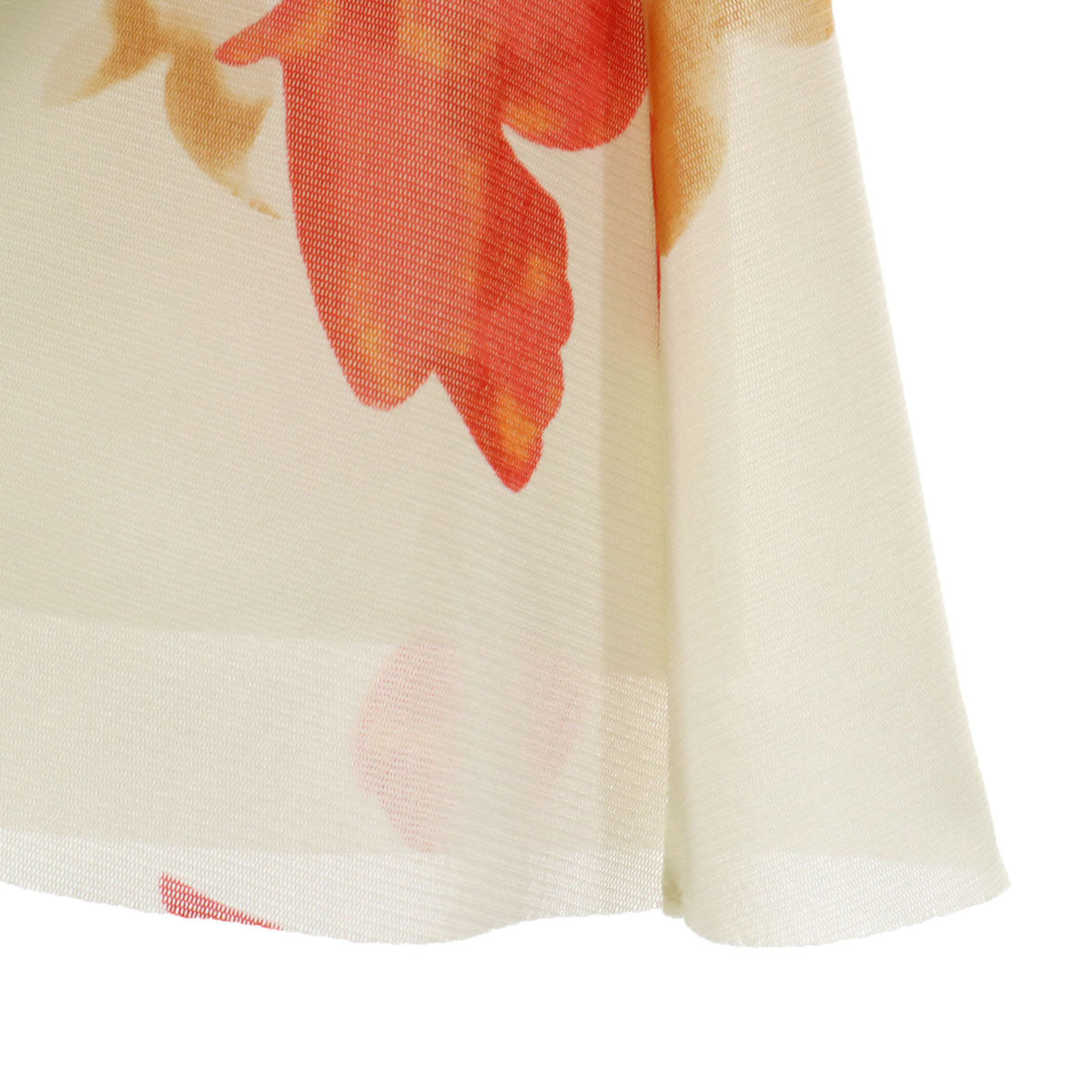 VIVIENNE TAM ヴィヴィアンタム 日本製 総柄 半袖 シフォン フレア ワンピース 0 ベージュ系 レディース