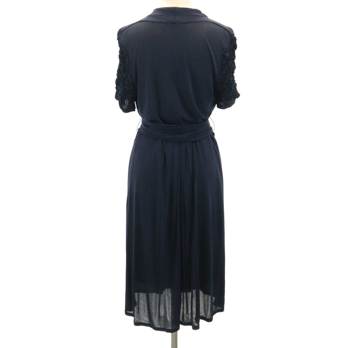 MAX MARA マックスマーラ 半袖 ロングワンピース M ネイビー レディース