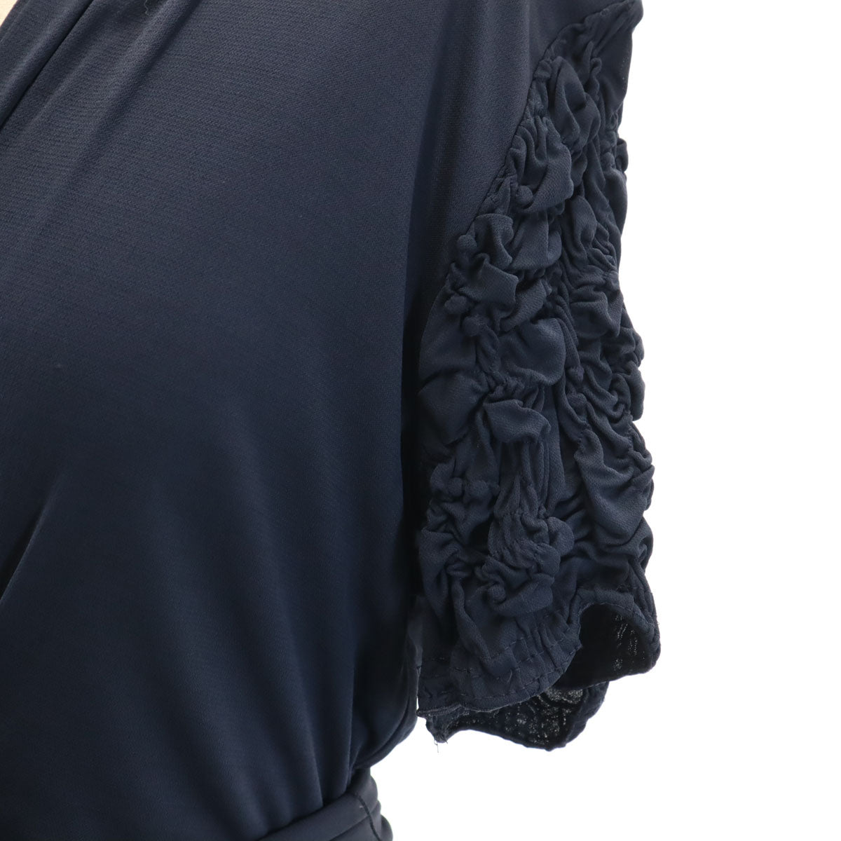 MAX MARA マックスマーラ 半袖 ロングワンピース M ネイビー レディース