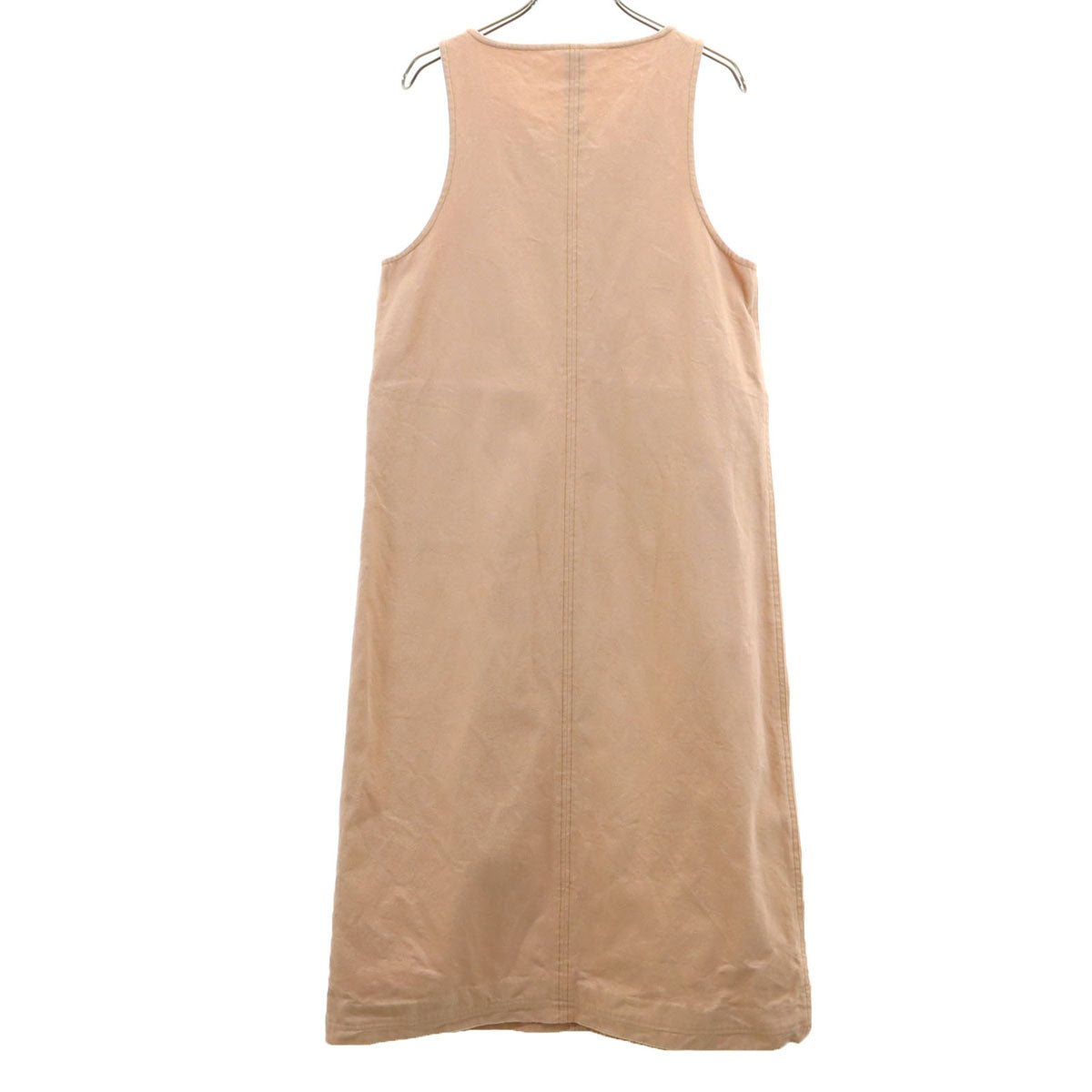 PINK HOUSE ピンクハウス ノースリーブ デニム ジャンパースカート サーモンピンク ワンピース レディース