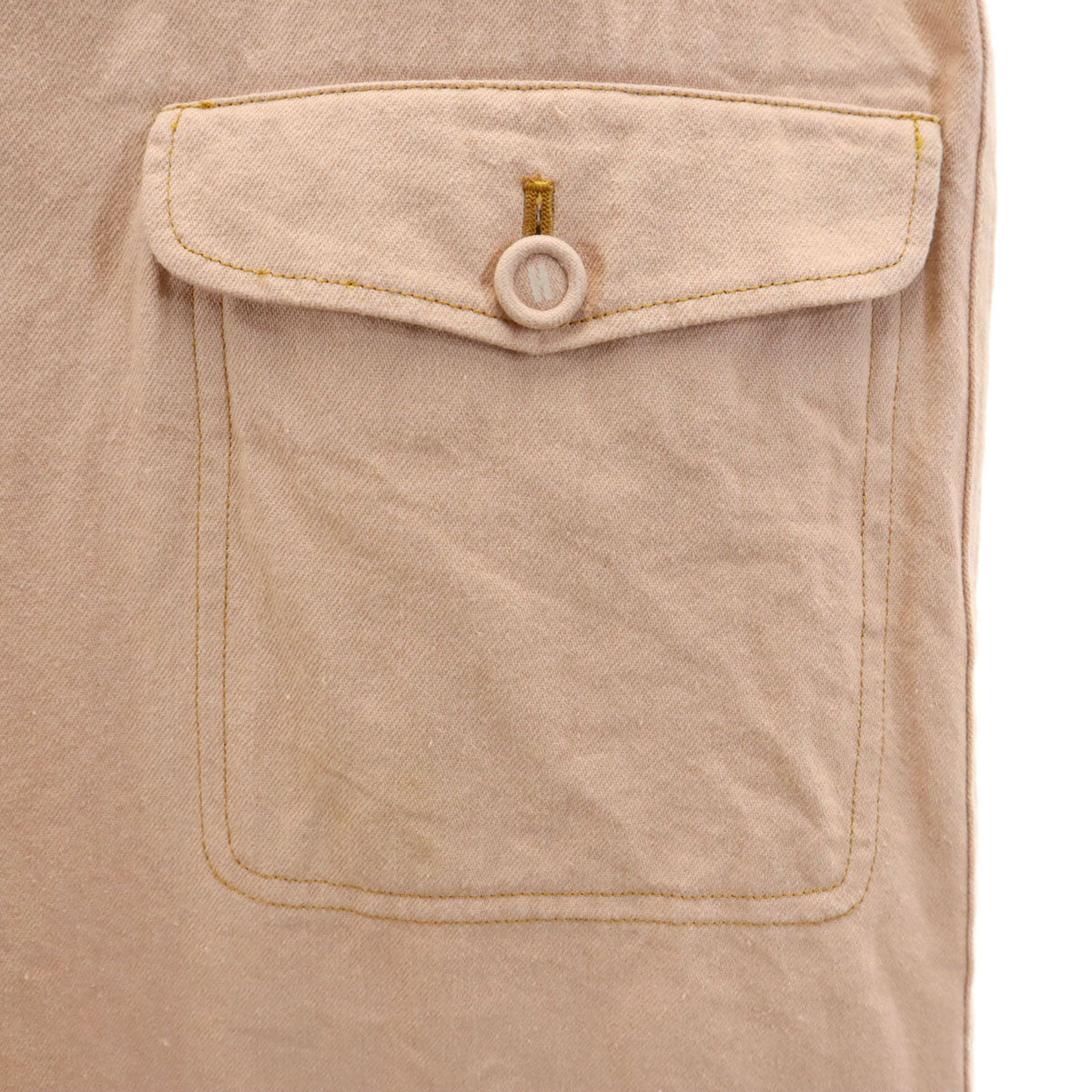 PINK HOUSE ピンクハウス ノースリーブ デニム ジャンパースカート サーモンピンク ワンピース レディース