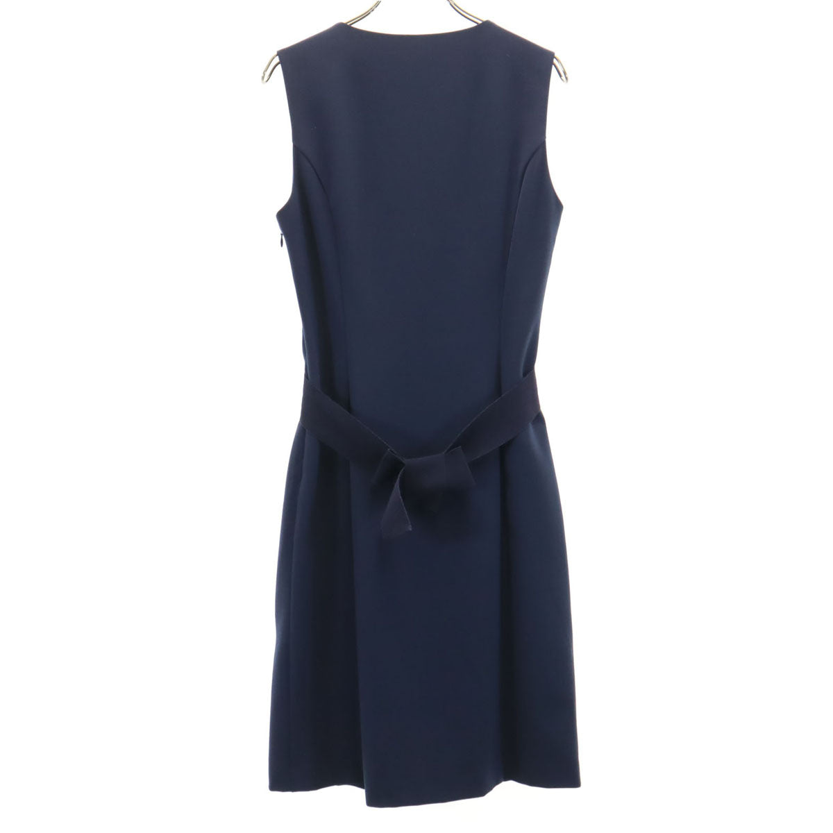 LOVEMOSCHINO ラブモスキーノ イタリア製 ウールブレンド ノースリーブ ワンピース 6 ネイビー レディース