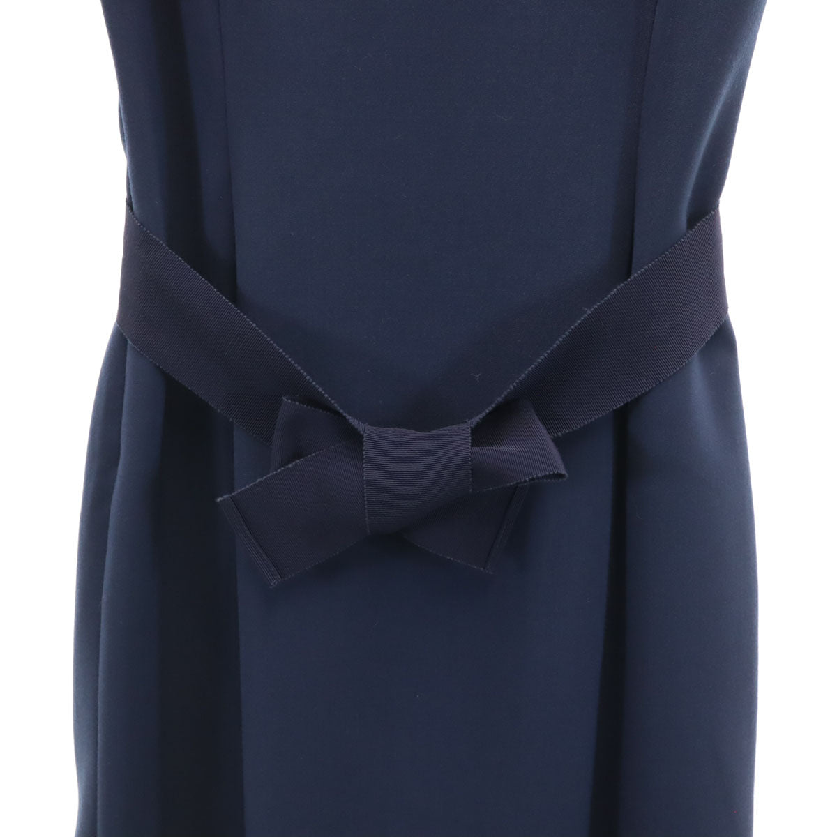 LOVEMOSCHINO ラブモスキーノ イタリア製 ウールブレンド ノースリーブ ワンピース 6 ネイビー レディース