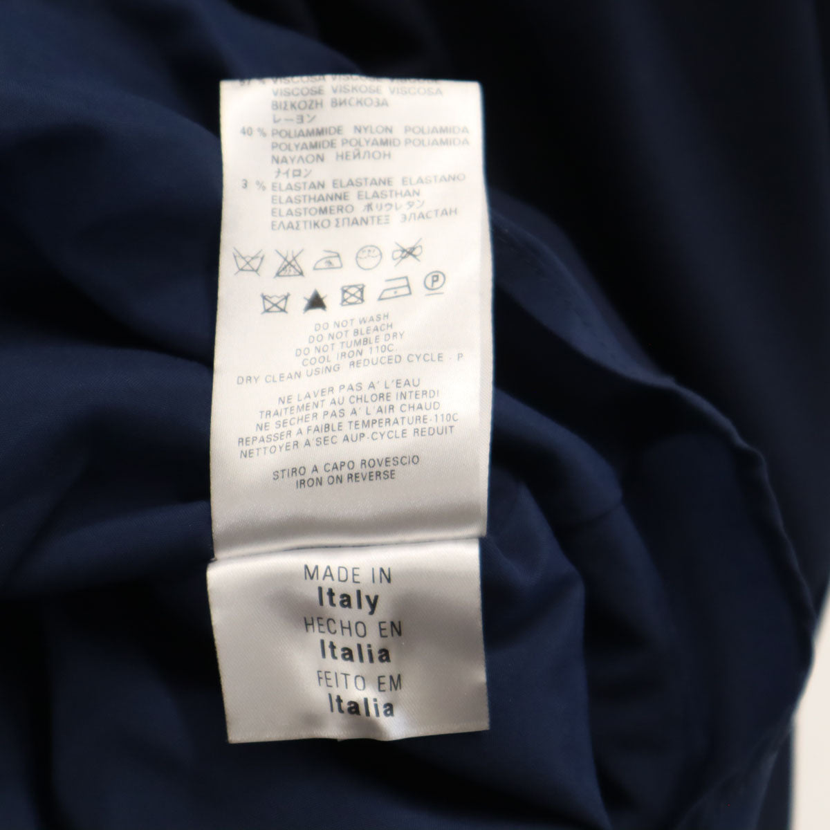 LOVEMOSCHINO ラブモスキーノ イタリア製 ウールブレンド ノースリーブ ワンピース 6 ネイビー レディース