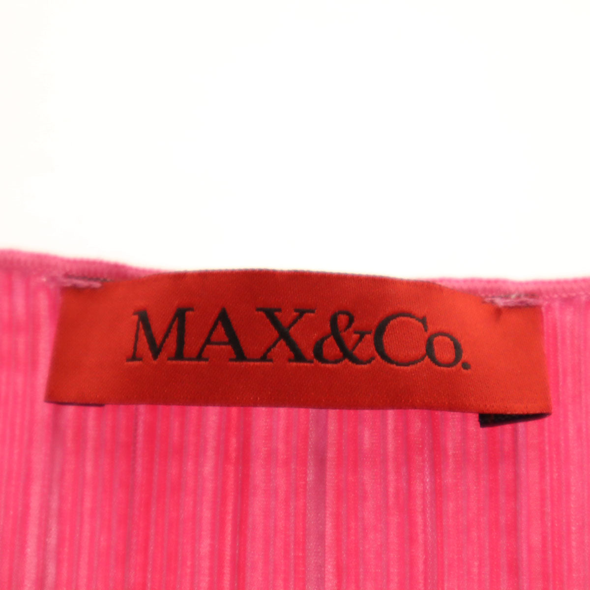 MAX&CO マックスアンドコー ノースリーブ プリーツ ロングワンピース L ピンク レディース