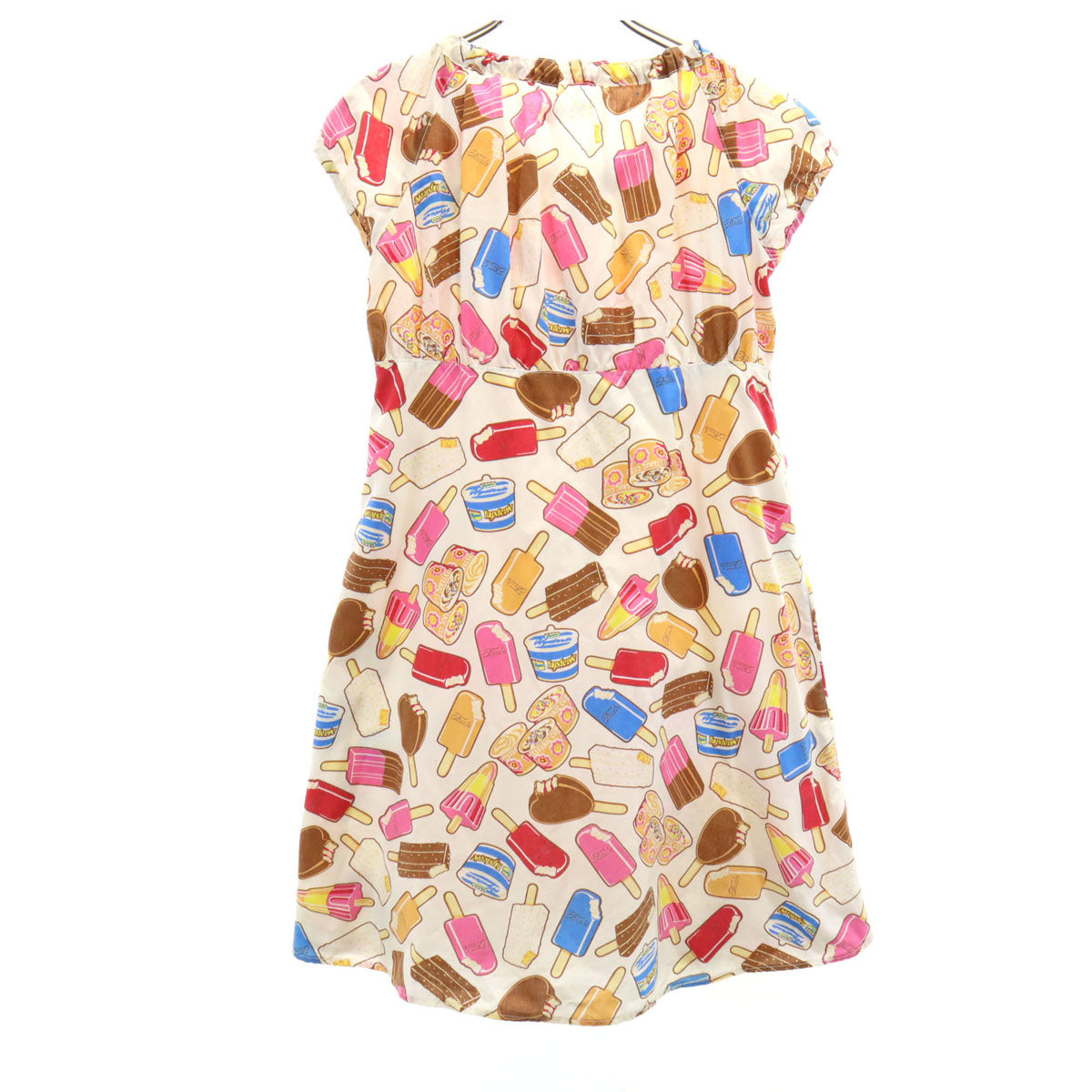 HYSTERIC GLAMOUR ヒステリックグラマー 総柄 フレンチスリーブ ミニワンピース F アイスクリーム レディース