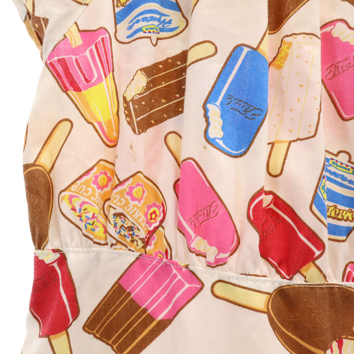 HYSTERIC GLAMOUR ヒステリックグラマー 総柄 フレンチスリーブ ミニワンピース F アイスクリーム レディース