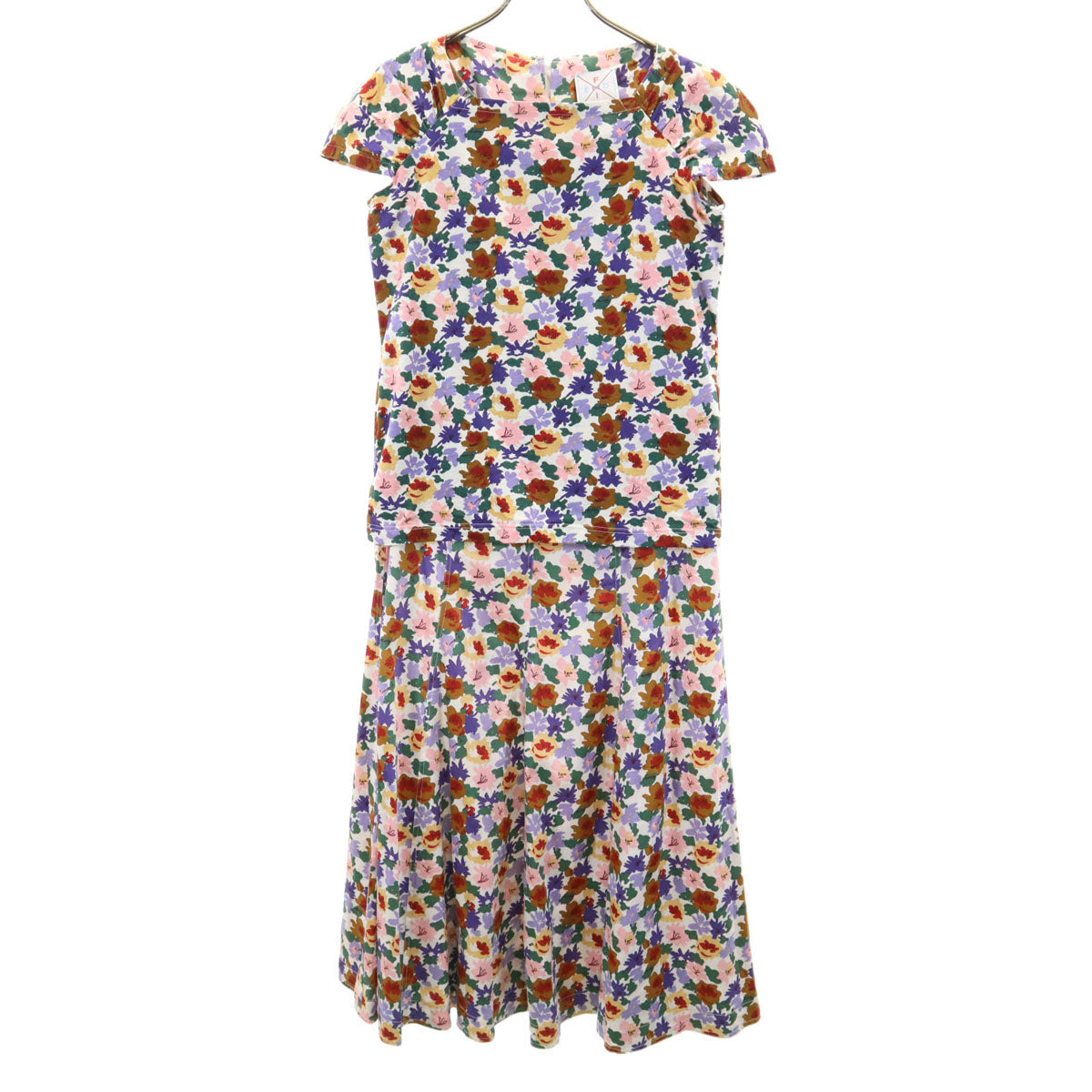 FENDI フェンディ イタリア製 ノースリーブ アンサンブル ワンピース 42 パープル系 レディース FENDI フェンディ イタリア製 ノースリーブ アンサンブル ワンピース