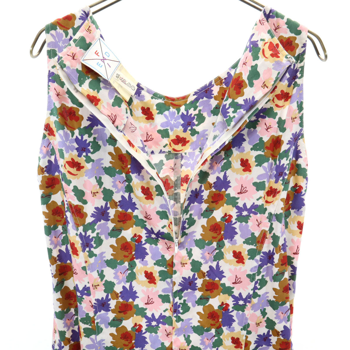 FENDI フェンディ イタリア製 ノースリーブ アンサンブル ワンピース 42 パープル系 レディース