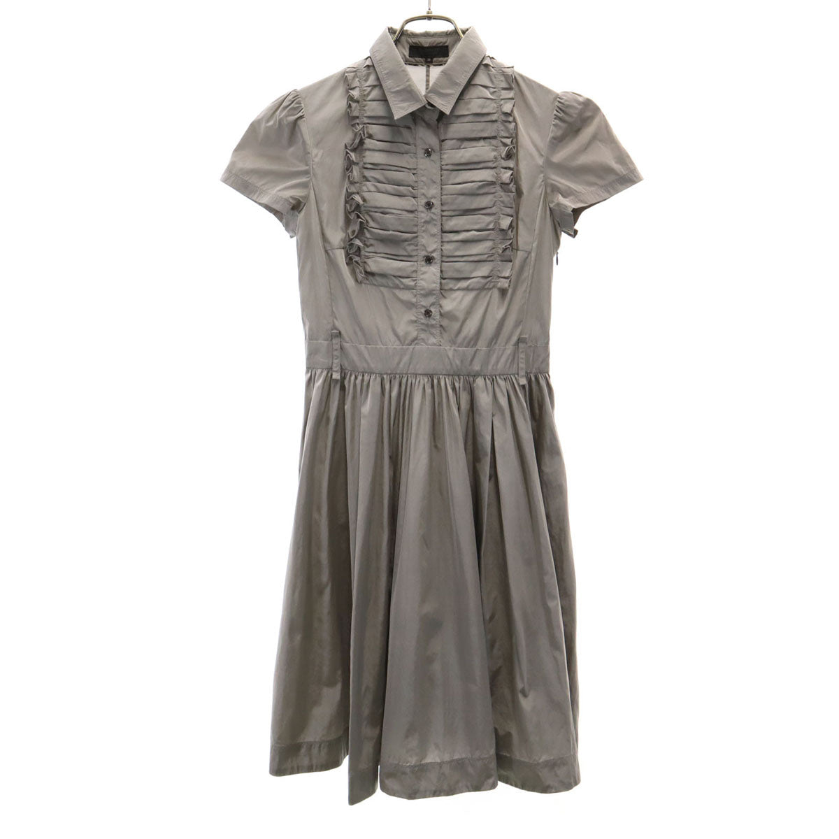 BURBERRY BLACK LABEL バーバリーブラックレーベル 三陽商会 日本製 半袖 ワンピース 38 グレー系 レディース