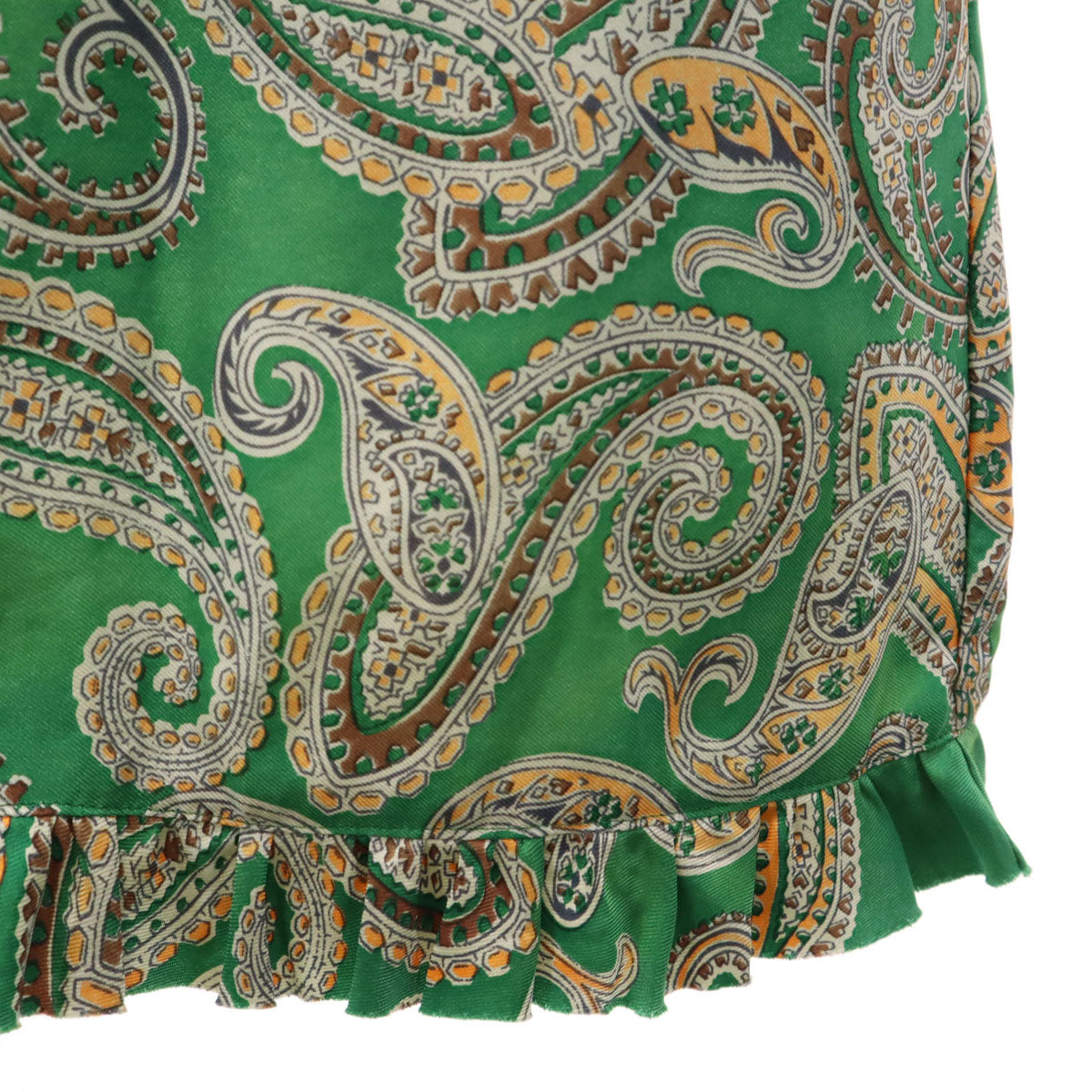 JUNYA WATANABE COMME des GARCONS ジュンヤワタナベ コムデギャルソン 2004年 シルク 半袖 ワンピース M グリーン系 レディース