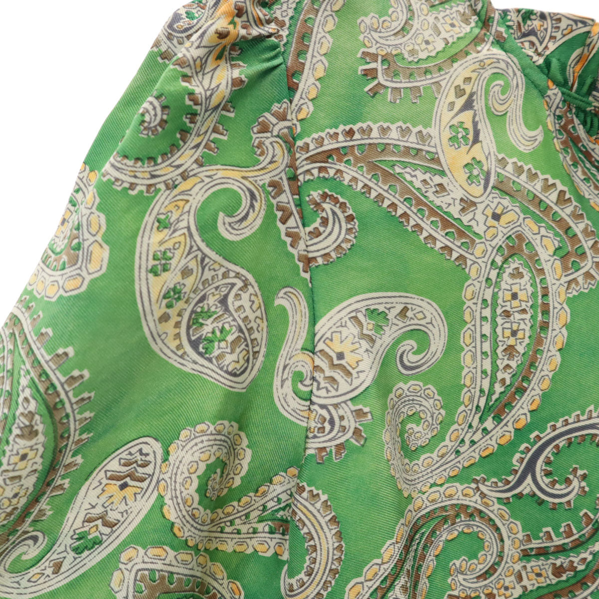 JUNYA WATANABE COMME des GARCONS ジュンヤワタナベ コムデギャルソン 2004年 シルク 半袖 ワンピース M グリーン系 レディース