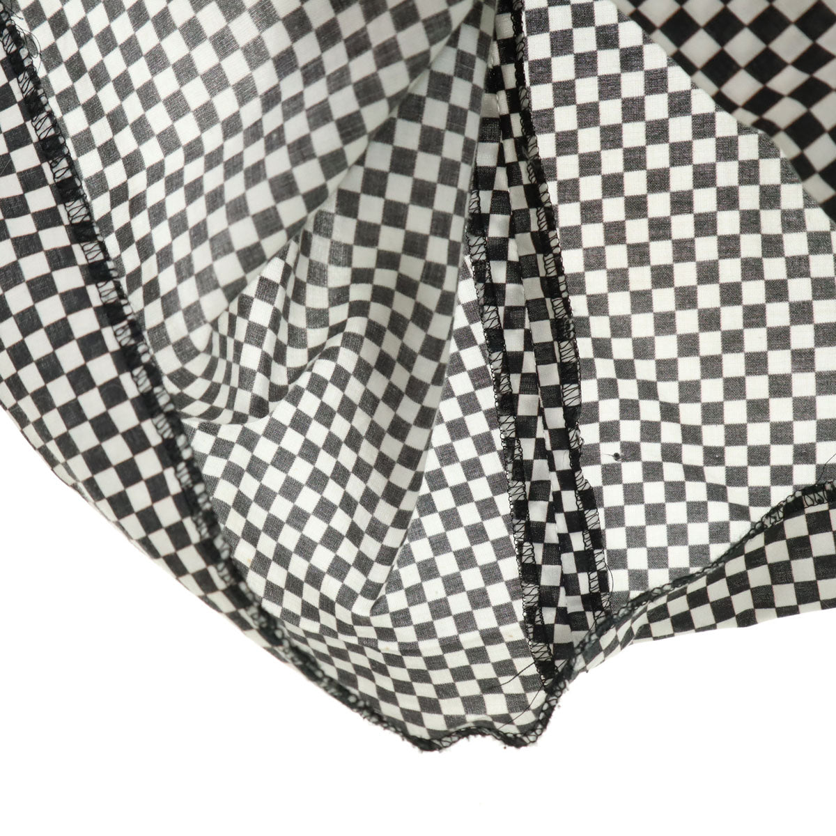 DRIES VAN NOTEN ドリスヴァンノッテン ダイヤ柄 半袖 オープンカラー ワンピース ホワイト系 レディース