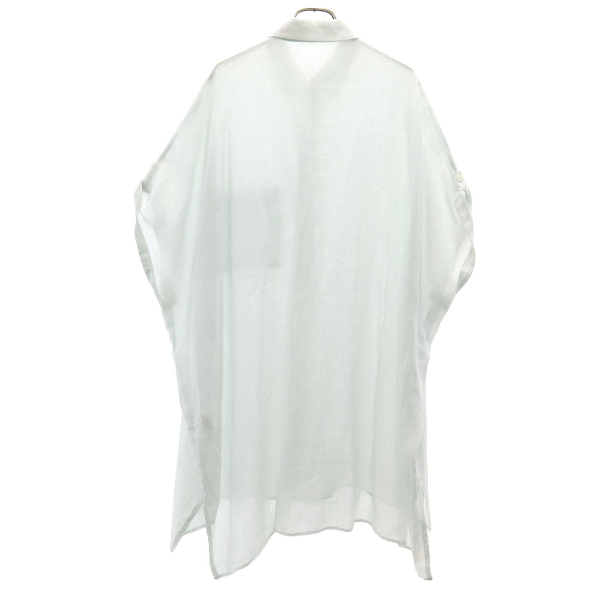 Y's ワイズ 日本製 リネン 半袖 シャツワンピース 2 ブルーグレー系 ヨウジヤマモト レディース