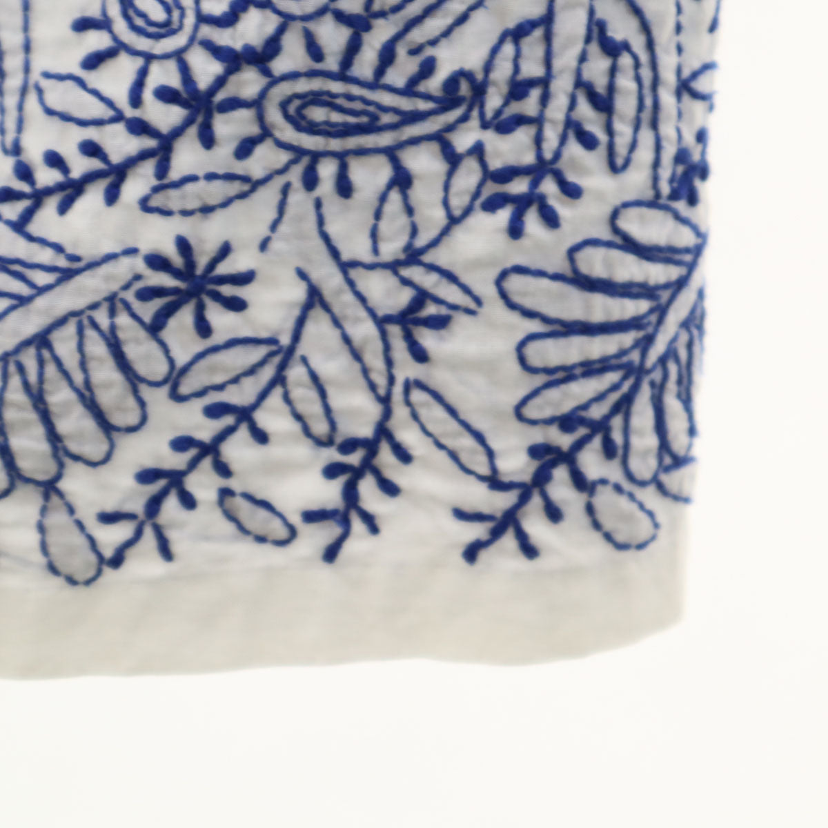 PRADA プラダ リーフ刺繍 ノースリーブ ミニワンピース 38 ホワイト レディース