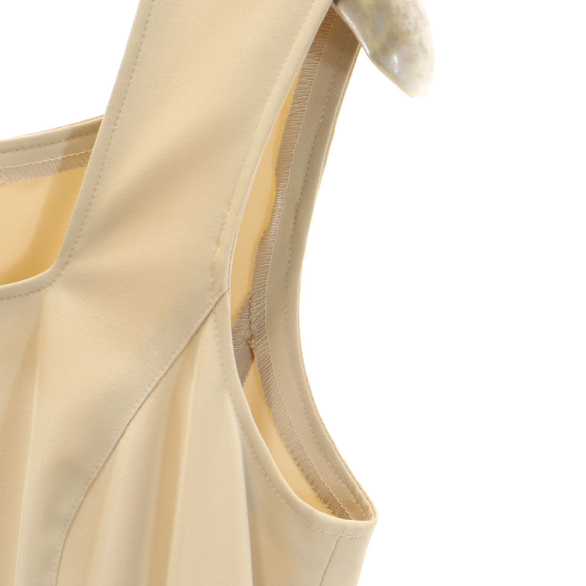 FOXEY NEW YORK フォクシーニューヨーク 日本製 ノースリーブ ミニワンピース 38 ベージュ レディース