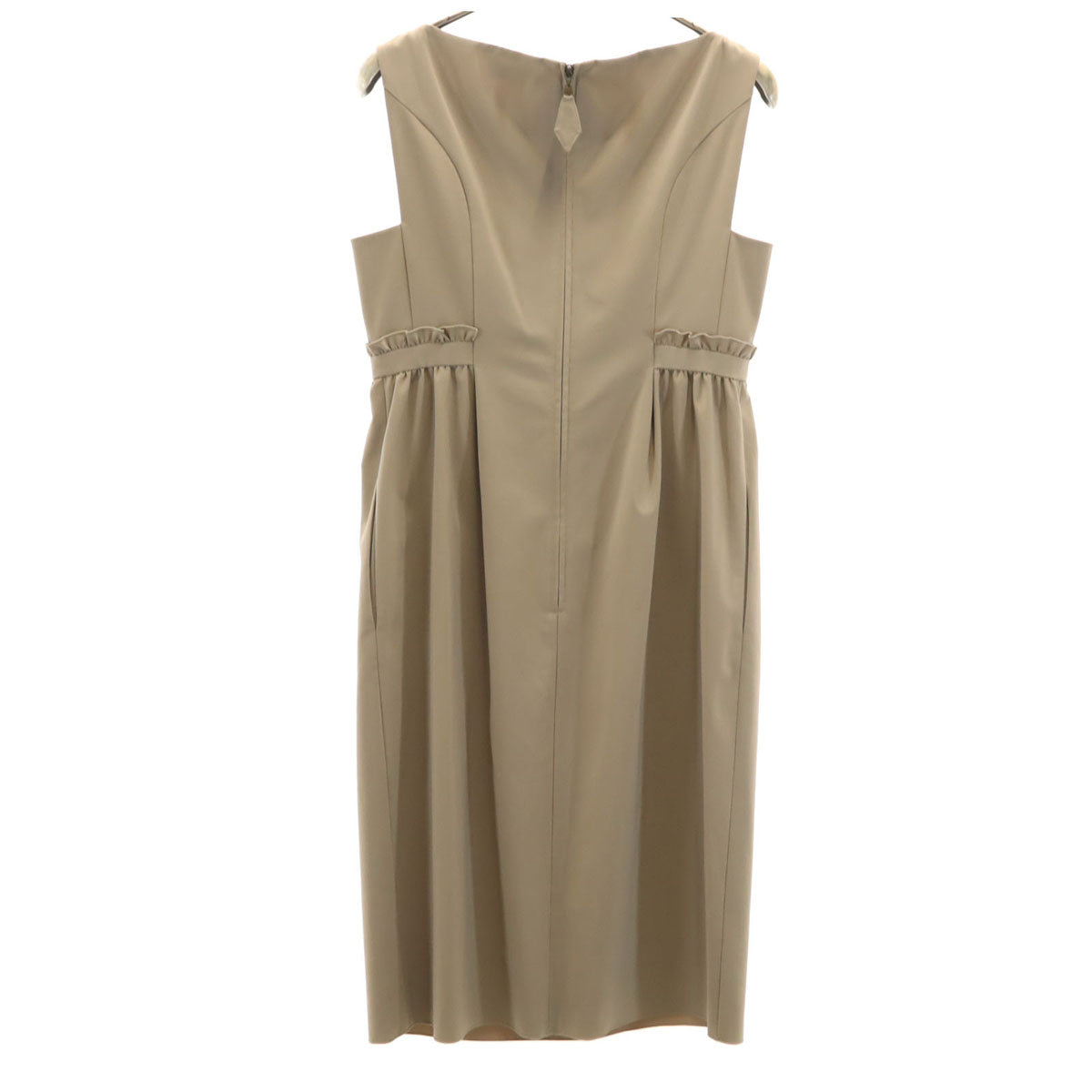 FOXEY NEW YORK フォクシーニューヨーク 日本製 ノースリーブ ミニワンピース 38 アッシュブラウン レディース