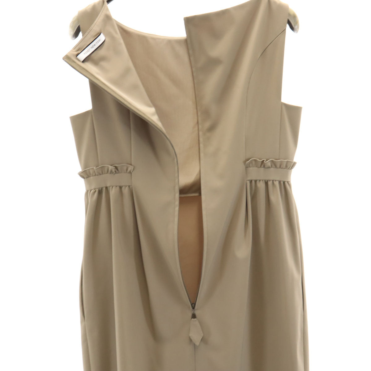 FOXEY NEW YORK フォクシーニューヨーク 日本製 ノースリーブ ミニワンピース 38 アッシュブラウン レディース