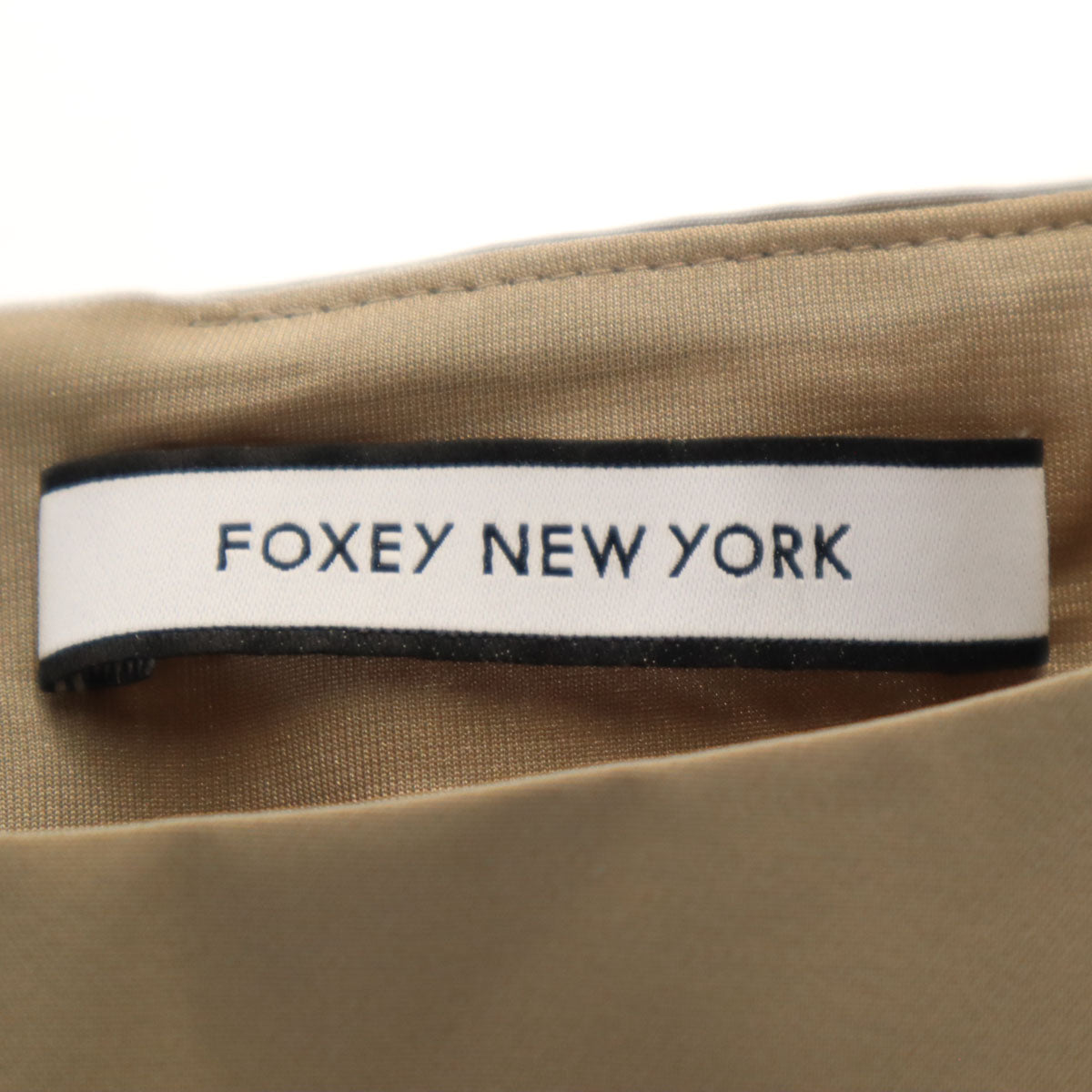 FOXEY NEW YORK フォクシーニューヨーク 日本製 ノースリーブ ミニワンピース 38 アッシュブラウン レディース