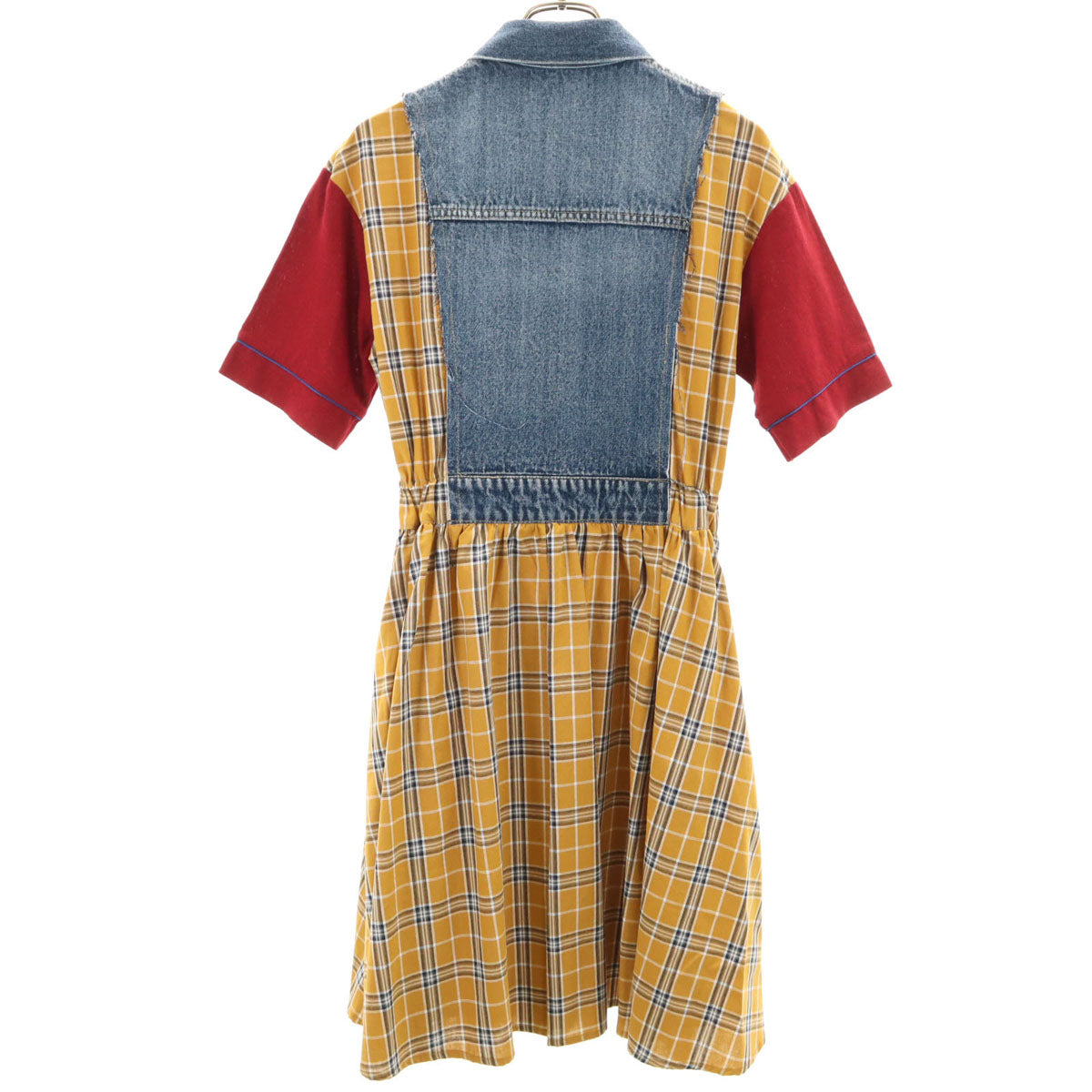 BEFTEY ビフティー 半袖 異素材切替 ワンピース F マスタード系 レディース