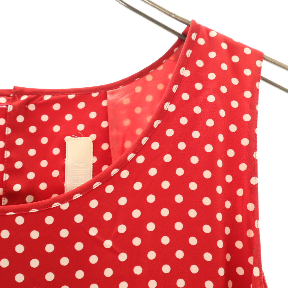 PINK HOUSE ピンクハウス 水玉 ノースリーブ ロングワンピース レッド系 レディース