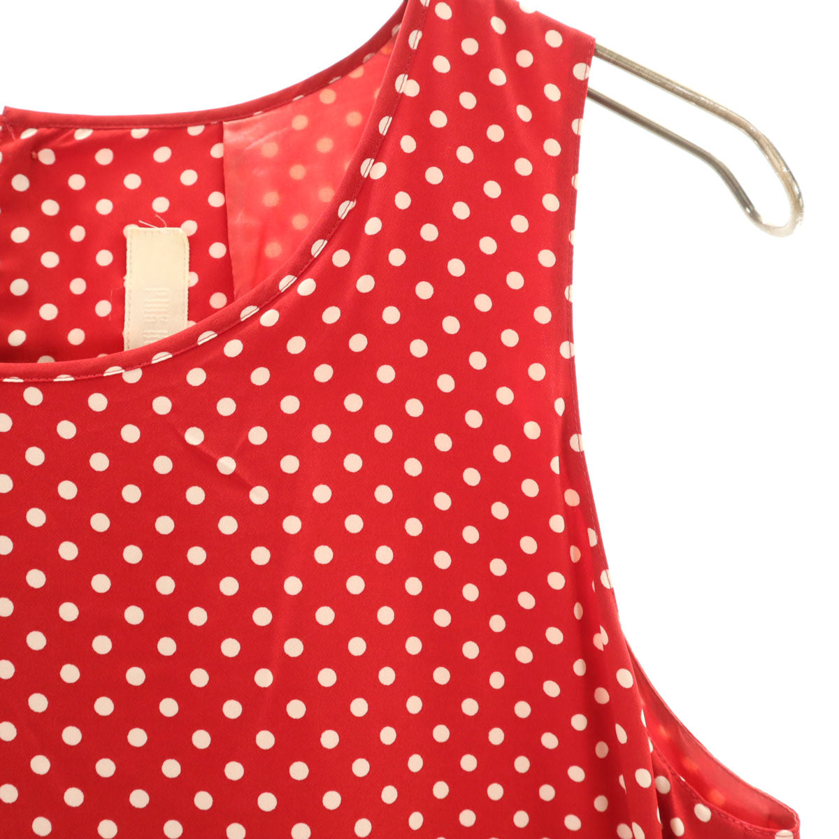 PINK HOUSE ピンクハウス 水玉 ノースリーブ ロングワンピース レッド系 レディース